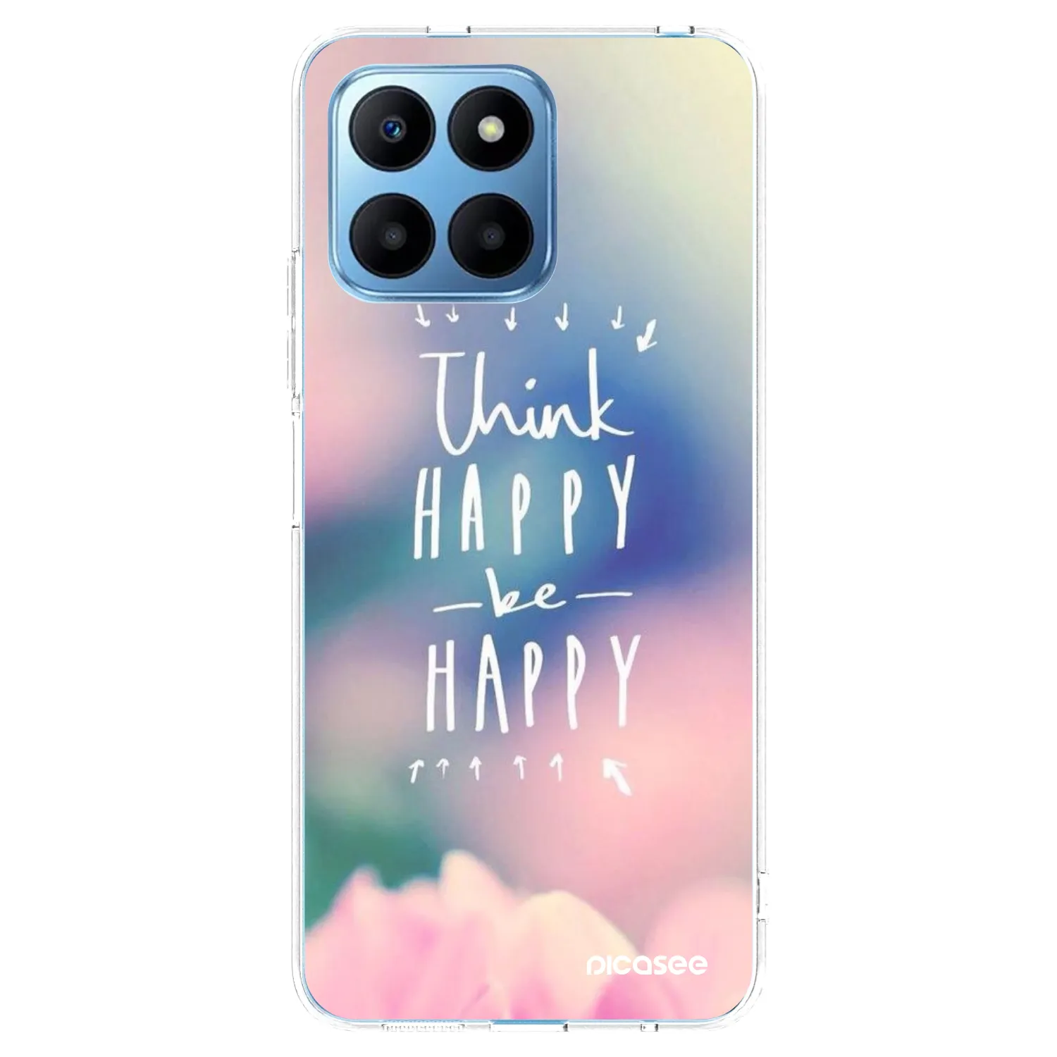 Picasee husă transparentă din silicon pentru Honor 70 Lite - Think happy be happy