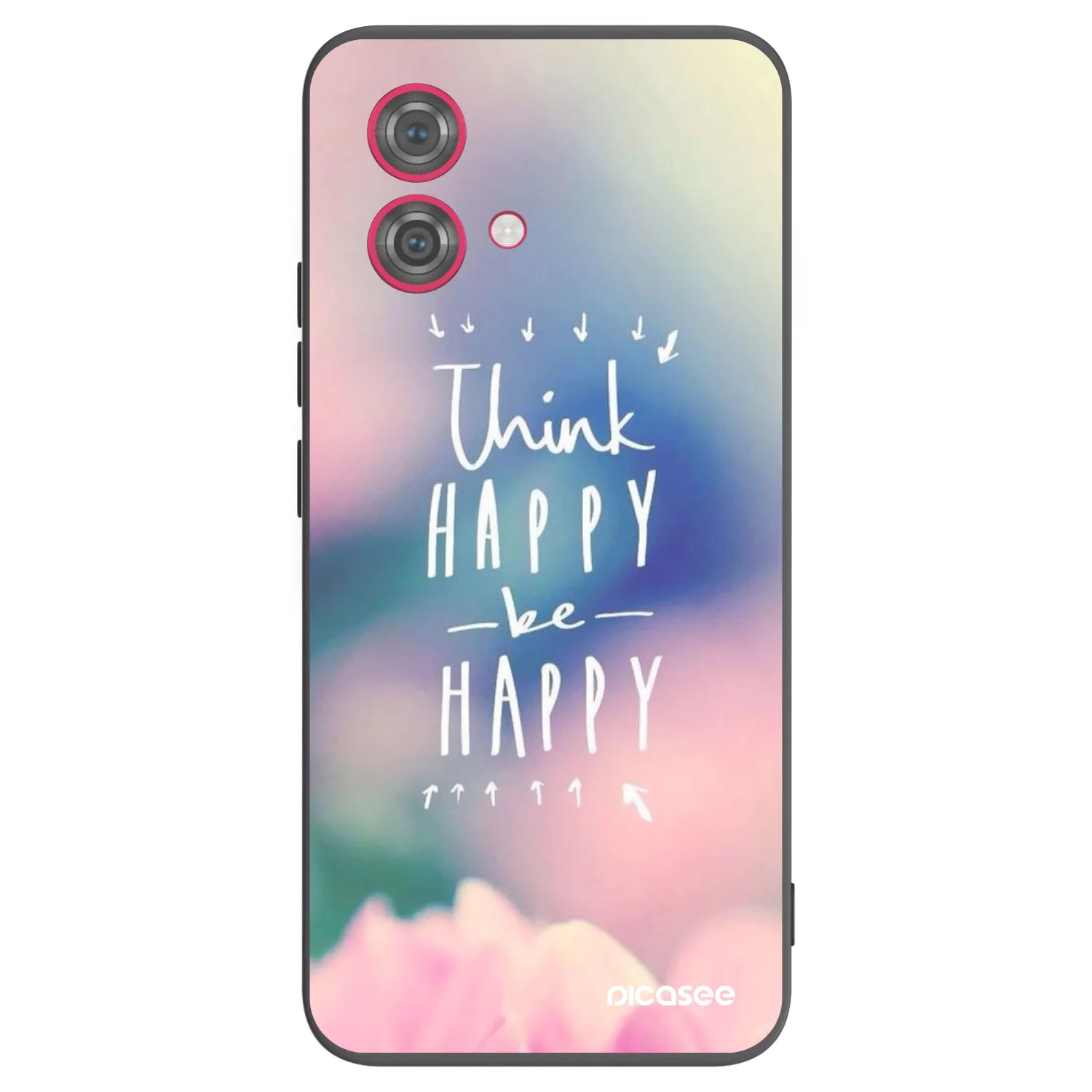 Picasee husă neagră din silicon pentru Motorola Moto G84 5G - Think happy be happy
