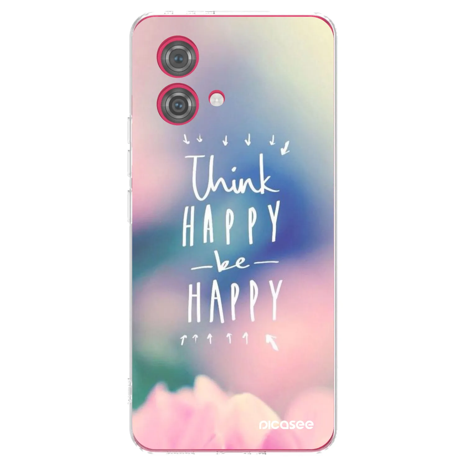 Picasee husă transparentă din silicon pentru Motorola Moto G84 5G - Think happy be happy