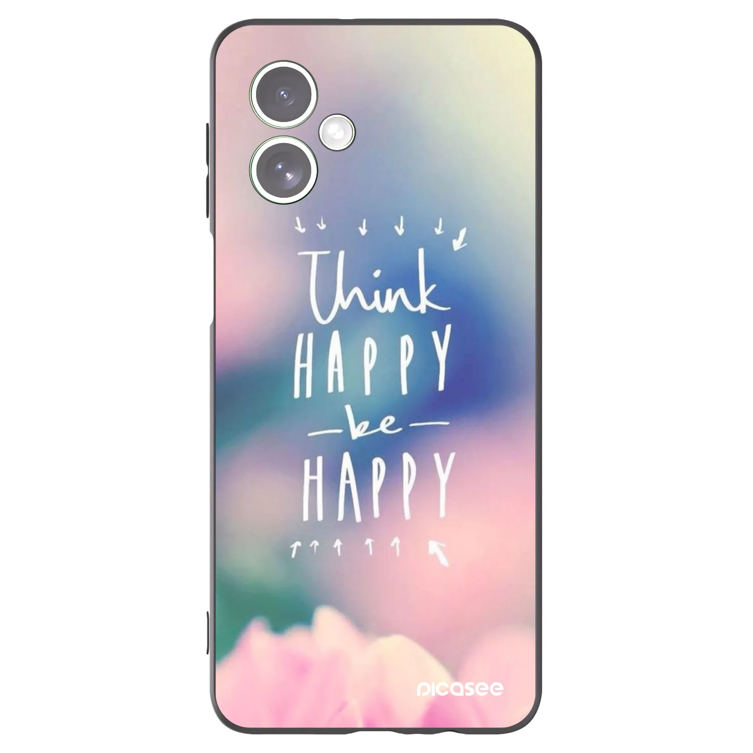 Picasee husă neagră din silicon pentru Motorola Moto G54 5G - Think happy be happy
