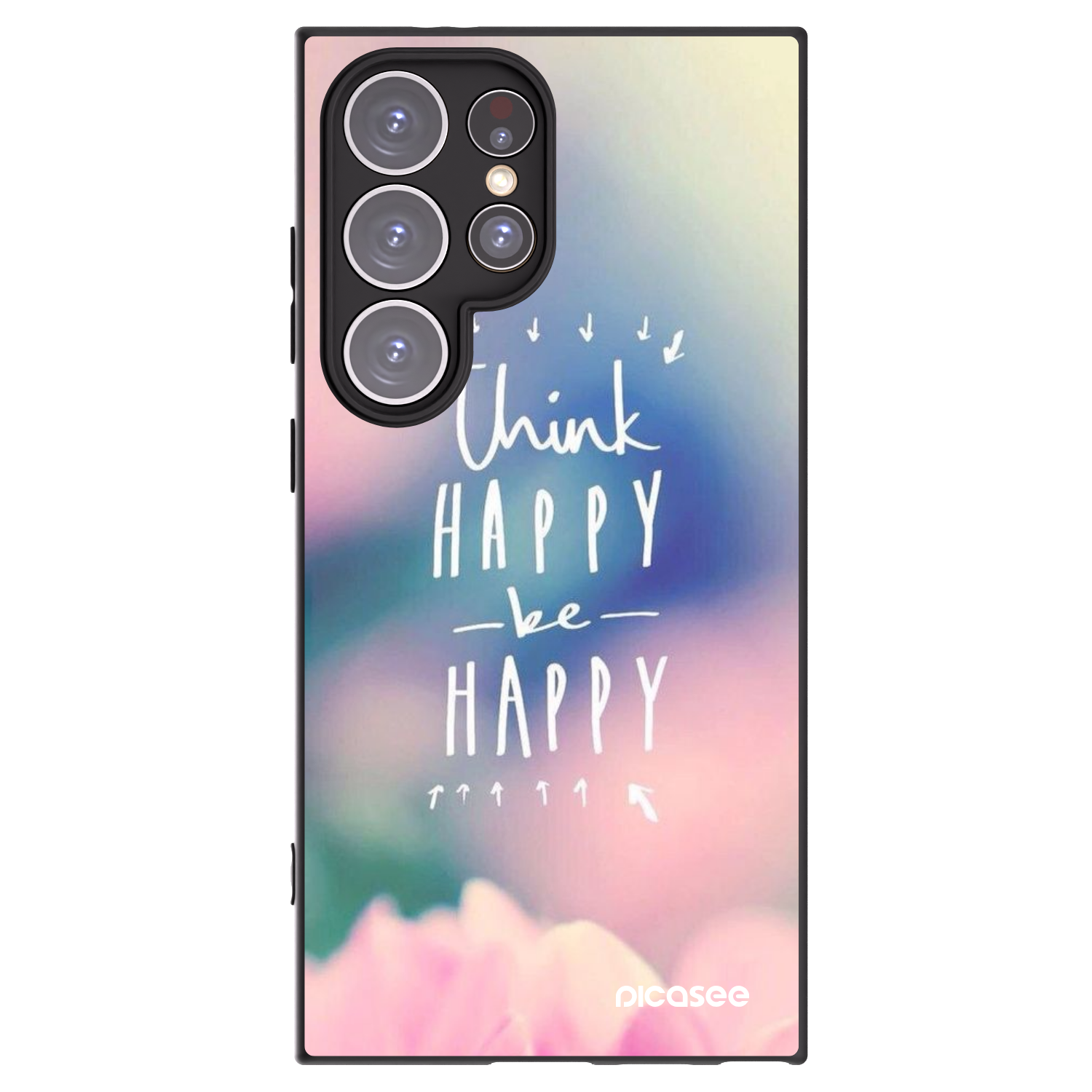 Picasee husă neagră din silicon pentru Samsung Galaxy S24 Ultra S928B 5G - Think happy be happy