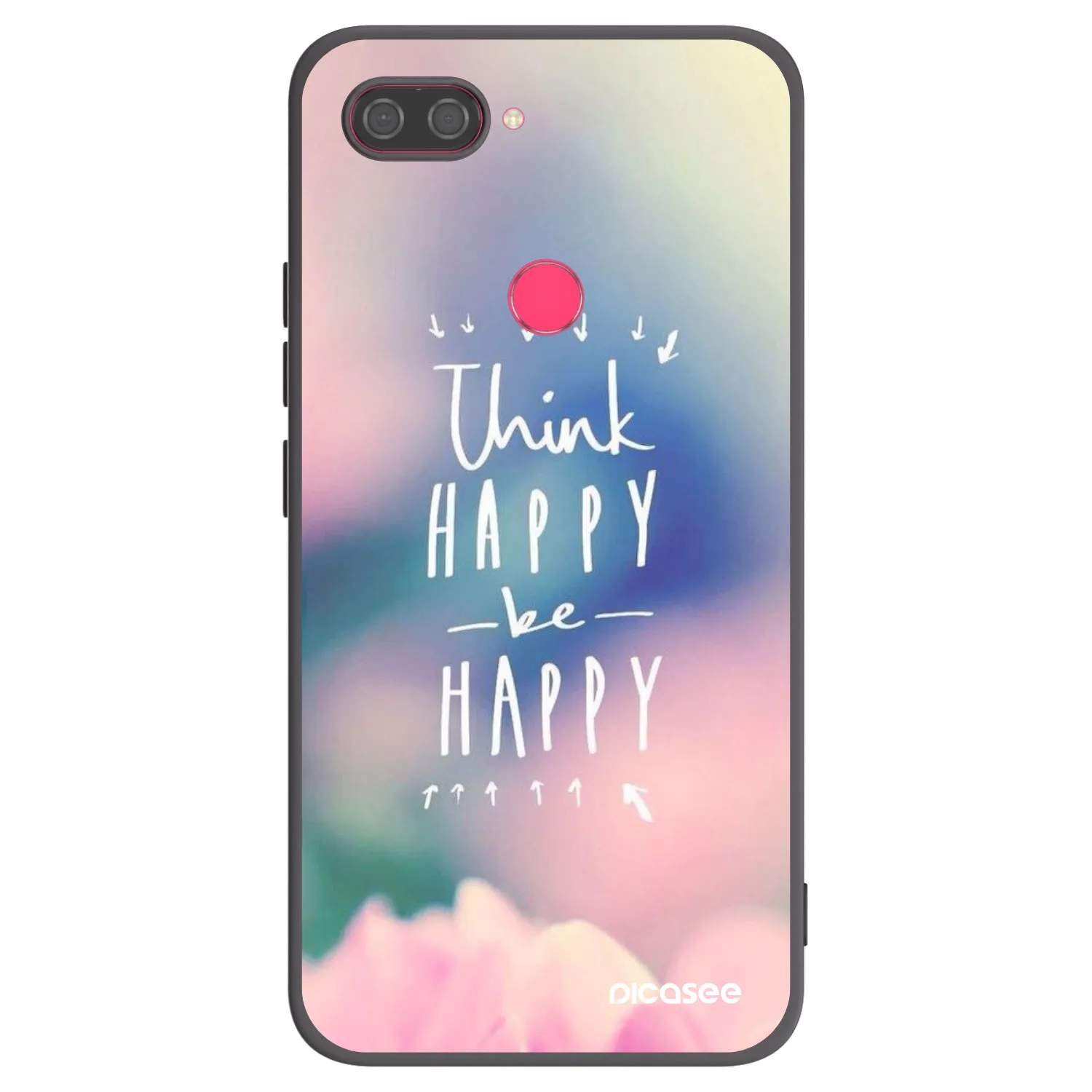 Picasee husă neagră din silicon pentru Xiaomi Mi 8 Lite - Think happy be happy