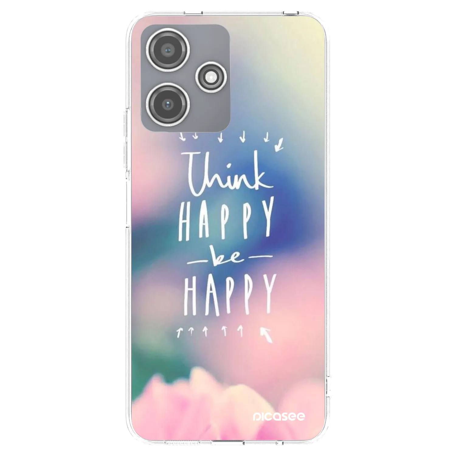 Picasee husă transparentă din silicon pentru Xiaomi Redmi 12 5G - Think happy be happy
