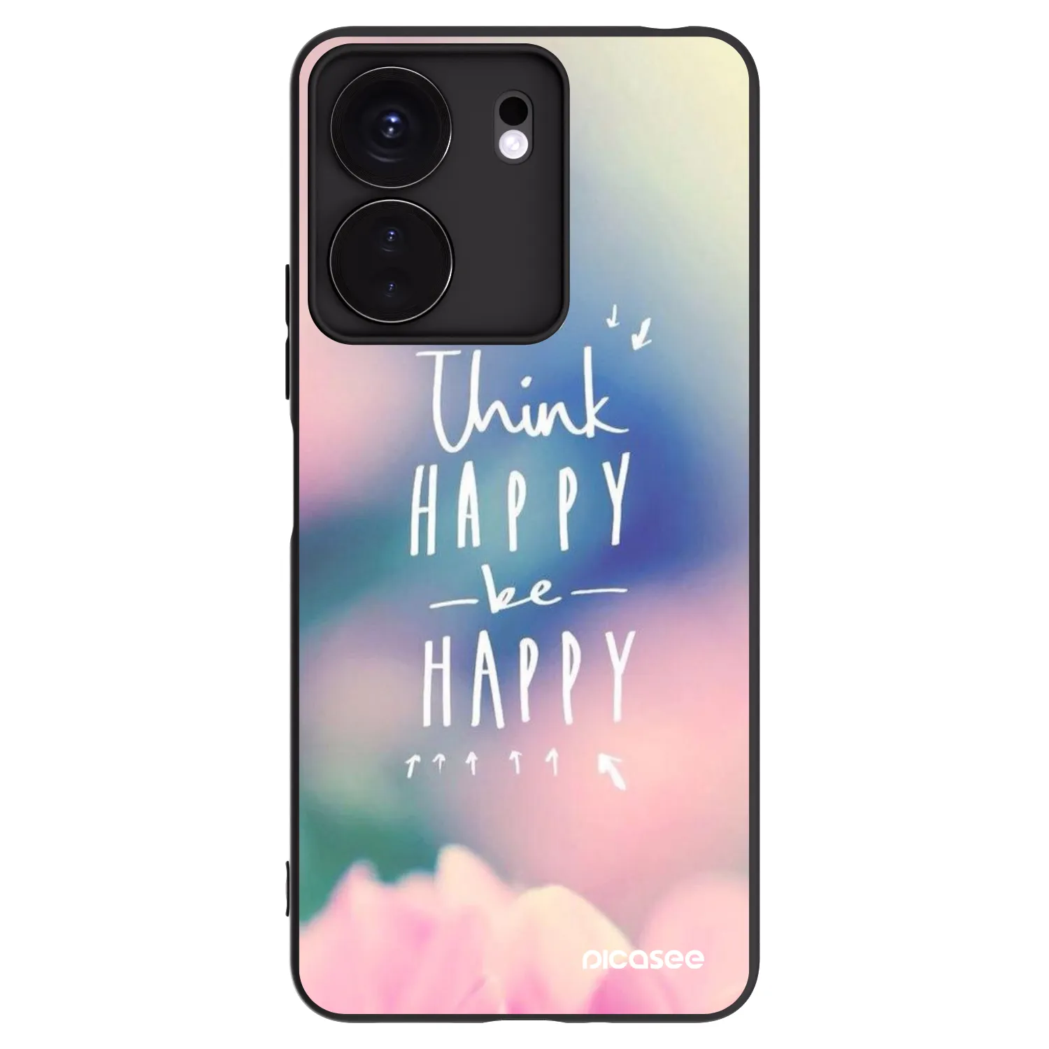 Picasee husă neagră din silicon pentru Xiaomi Redmi 13C 4G - Think happy be happy