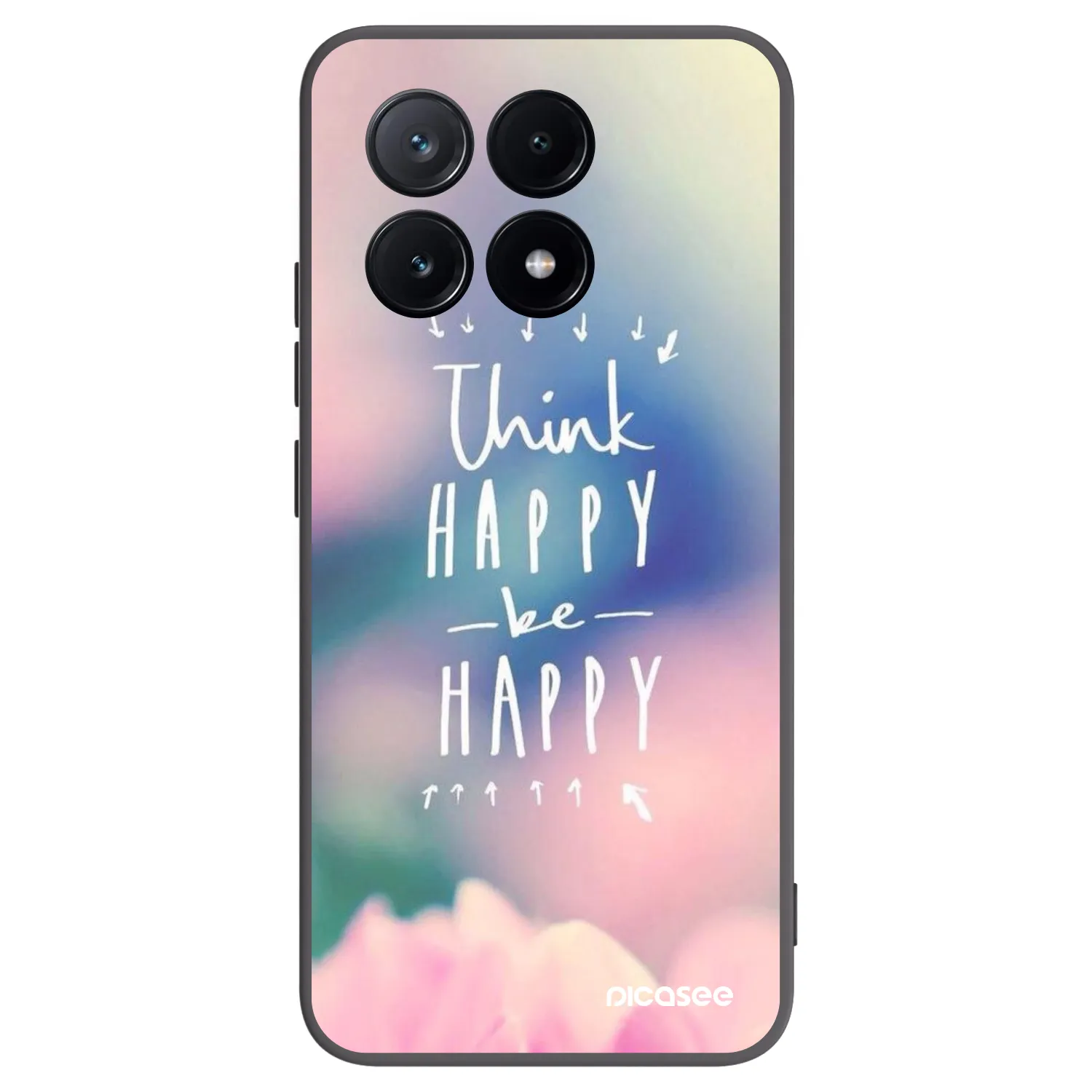Picasee husă neagră din silicon pentru Xiaomi Poco X6 Pro - Think happy be happy