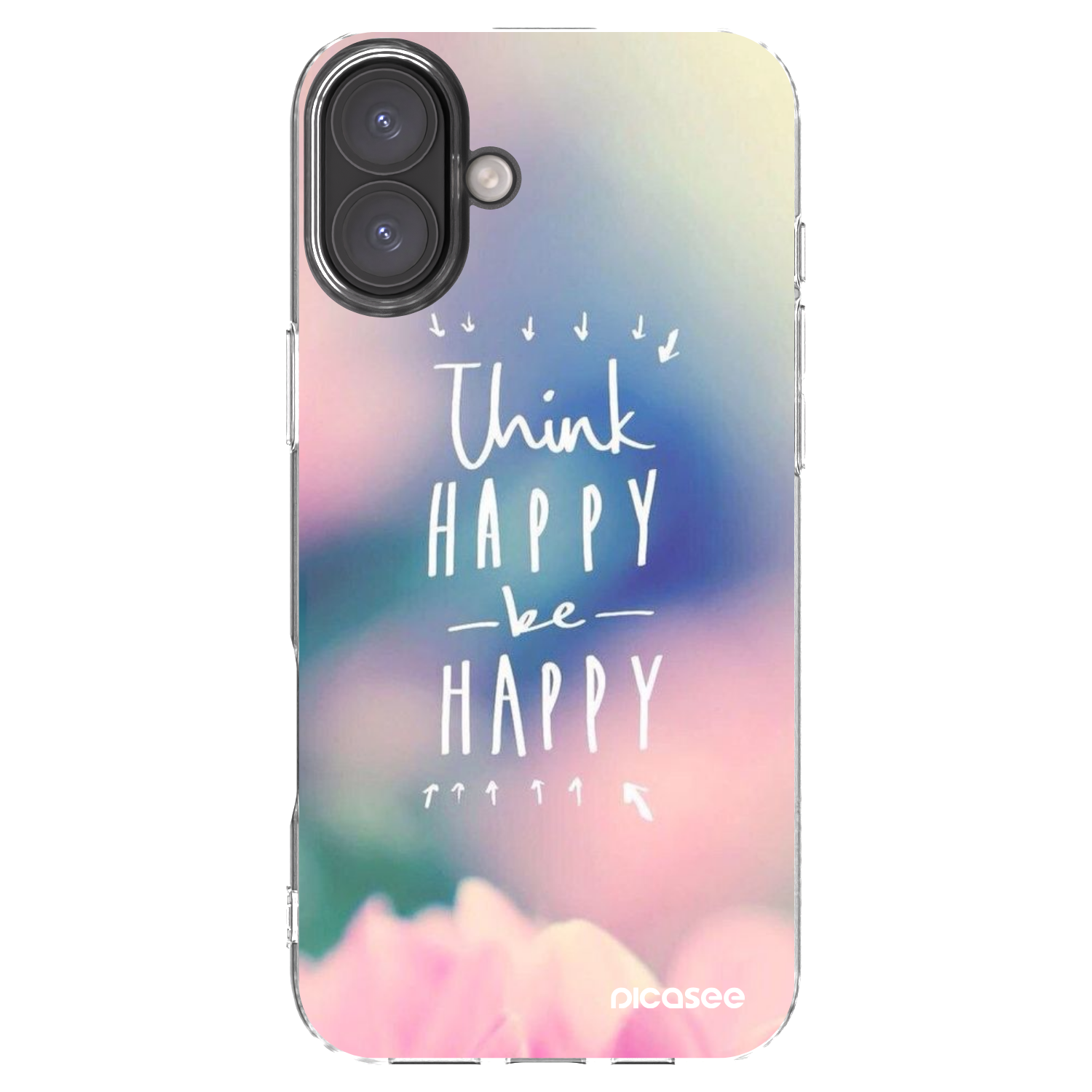 Picasee husă transparentă din silicon pentru Apple iPhone 16 Plus - Think happy be happy