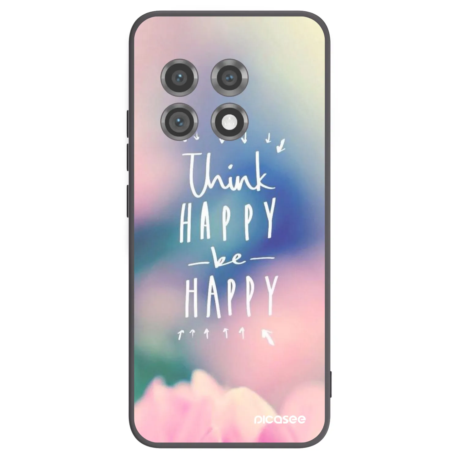 Picasee husă neagră din silicon pentru OnePlus 11 5G - Think happy be happy