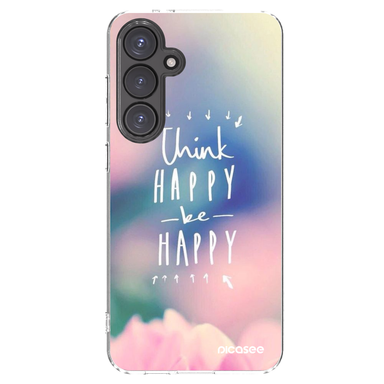 Picasee husă transparentă din silicon pentru Samsung Galaxy S24 FE S721B - Think happy be happy