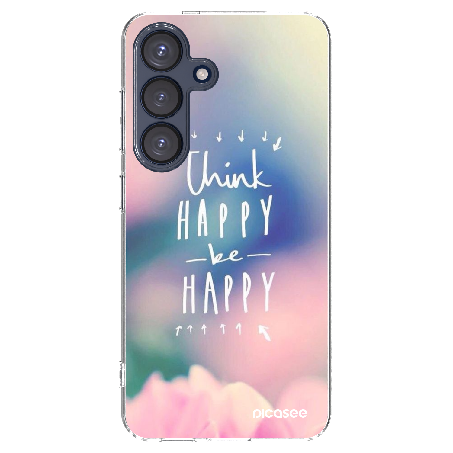 Picasee husă transparentă din silicon pentru Samsung Galaxy S25 5G - Think happy be happy