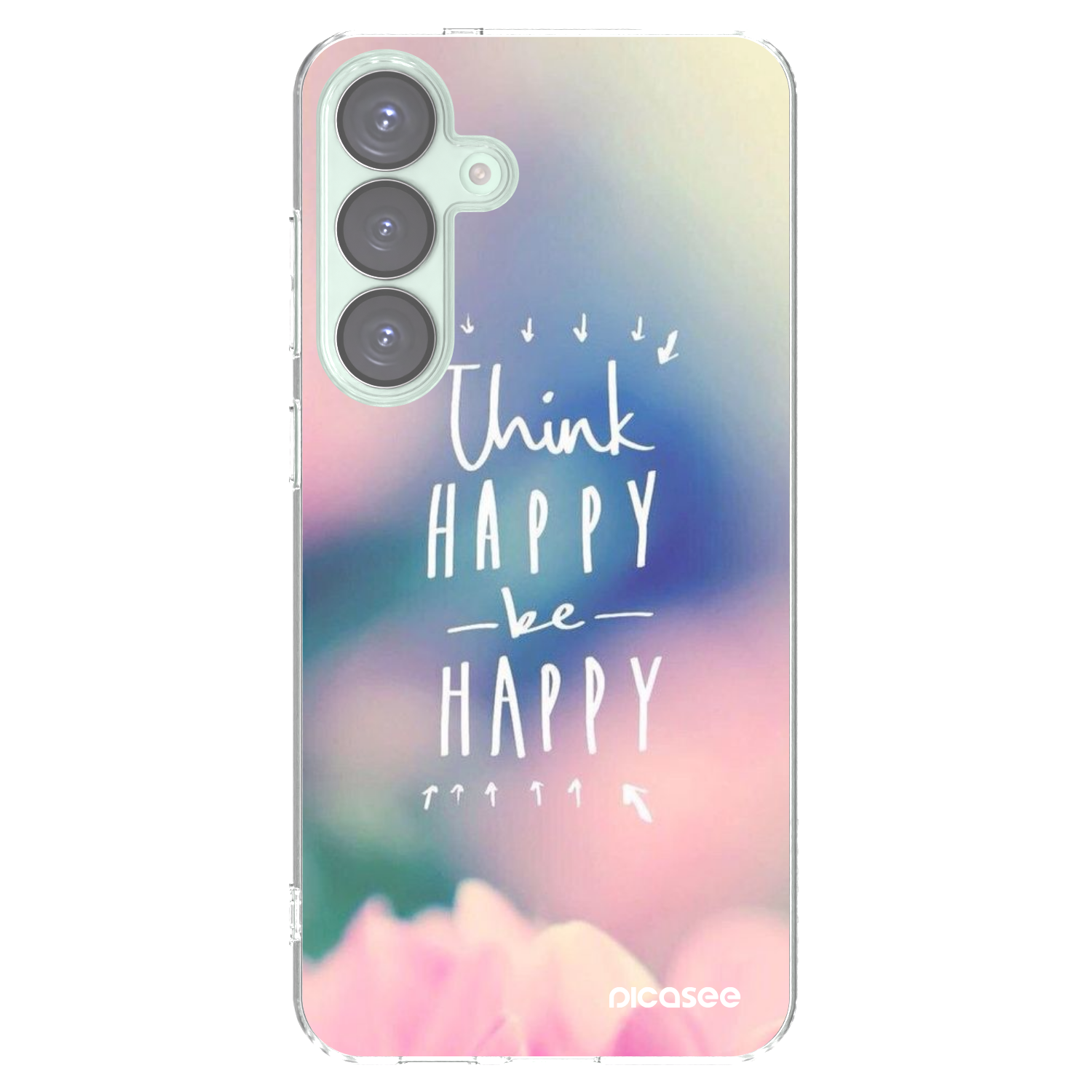 Picasee husă transparentă din silicon pentru Samsung Galaxy S25+ 5G - Think happy be happy