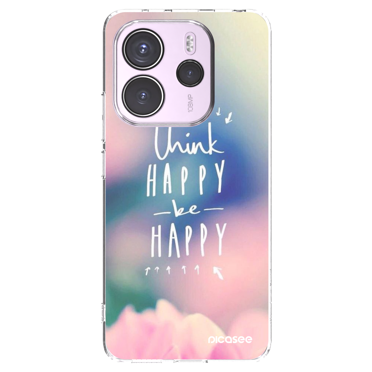 Picasee husă transparentă din silicon pentru Xiaomi Redmi Note 14 4G - Think happy be happy