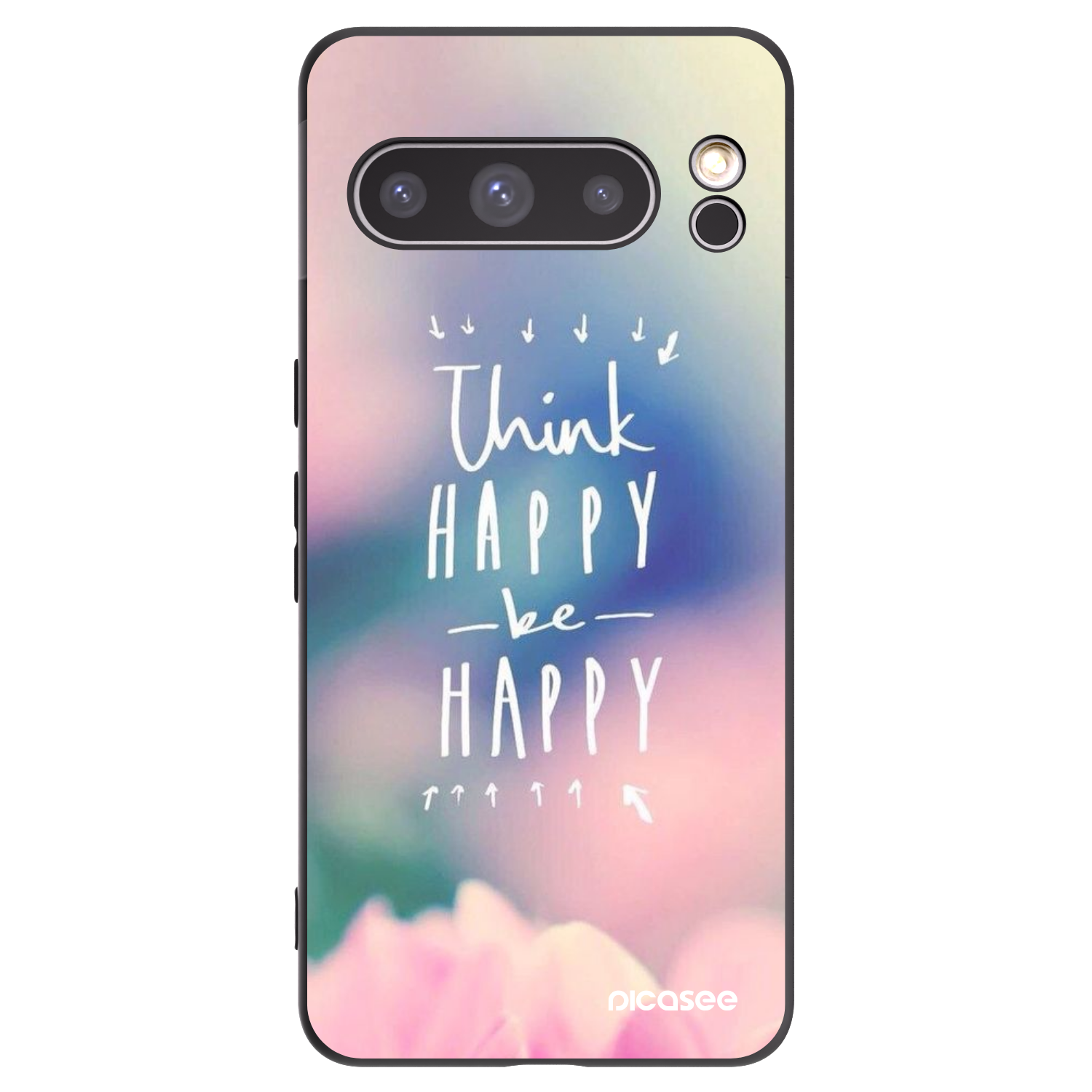 Picasee husă neagră din silicon pentru Google Pixel 8 Pro - Think happy be happy
