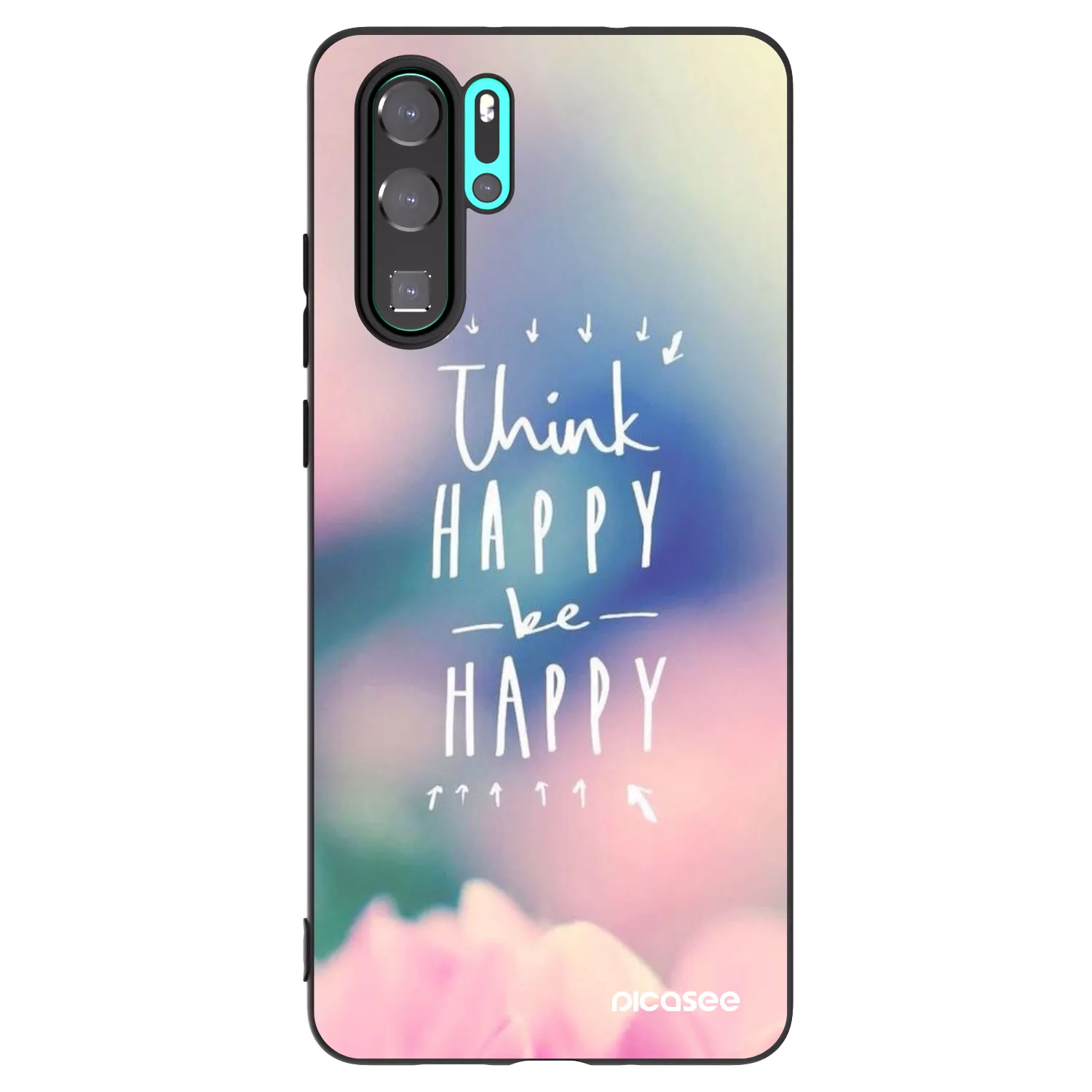 Picasee husă neagră din silicon pentru Huawei P30 Pro - Think happy be happy