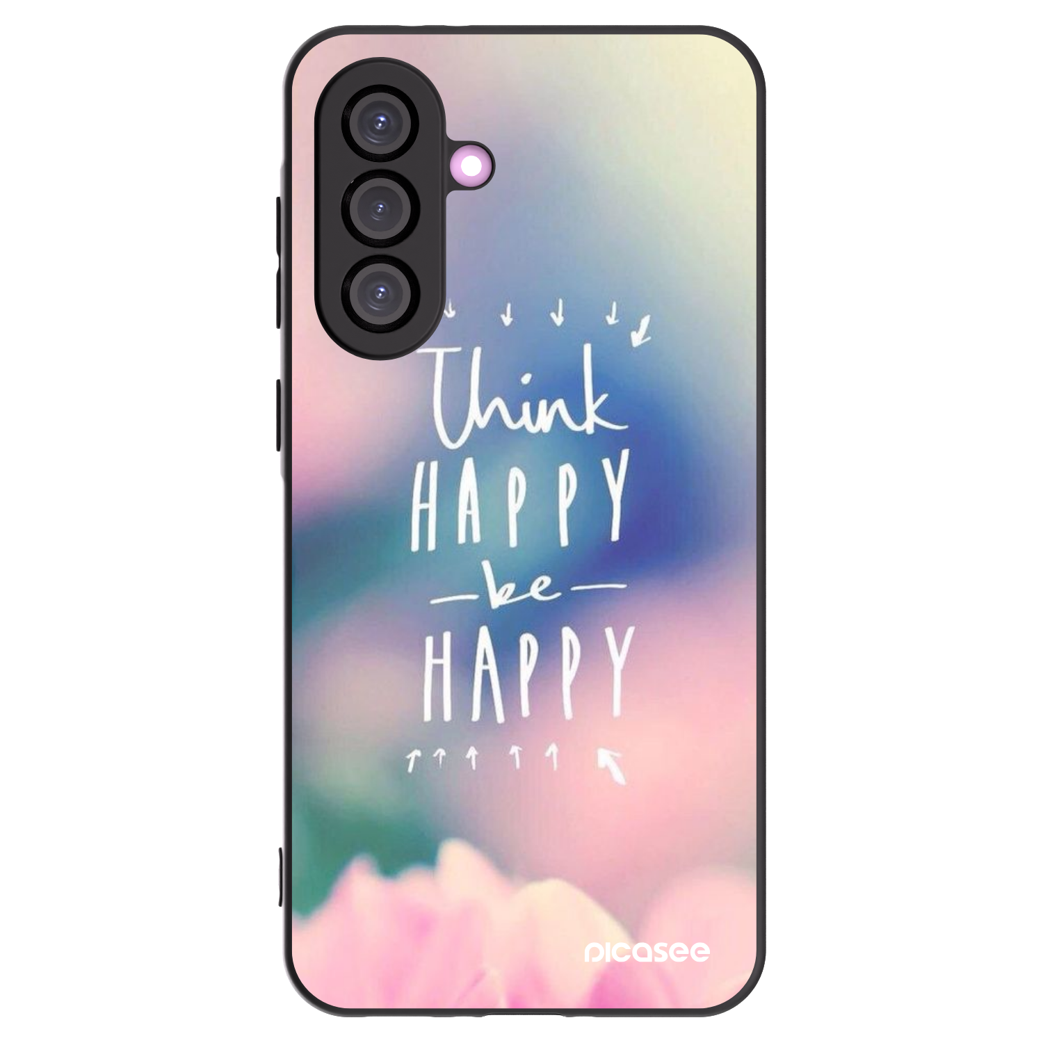 Picasee husă neagră din silicon pentru Samsung Galaxy A36 5G - Think happy be happy