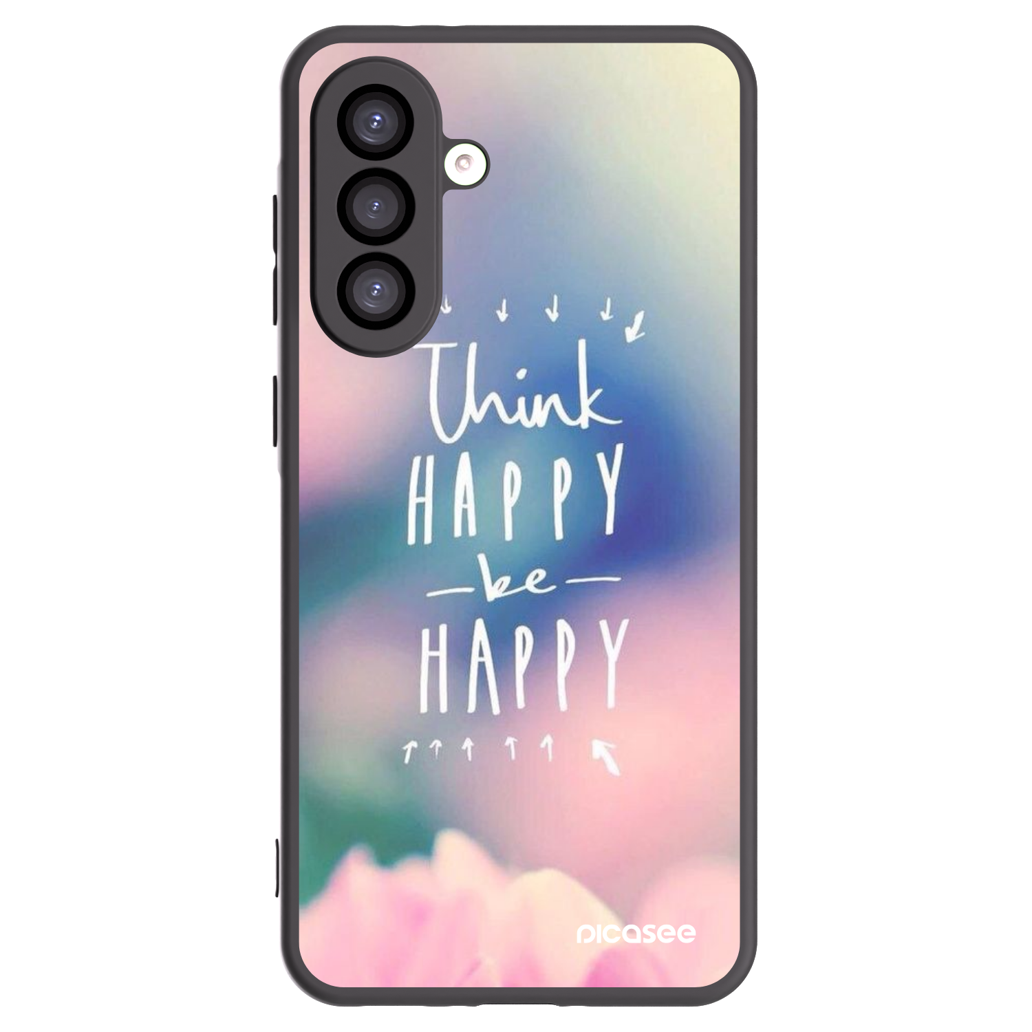 Picasee husă neagră din silicon pentru Samsung Galaxy A26 5G A266B - Think happy be happy