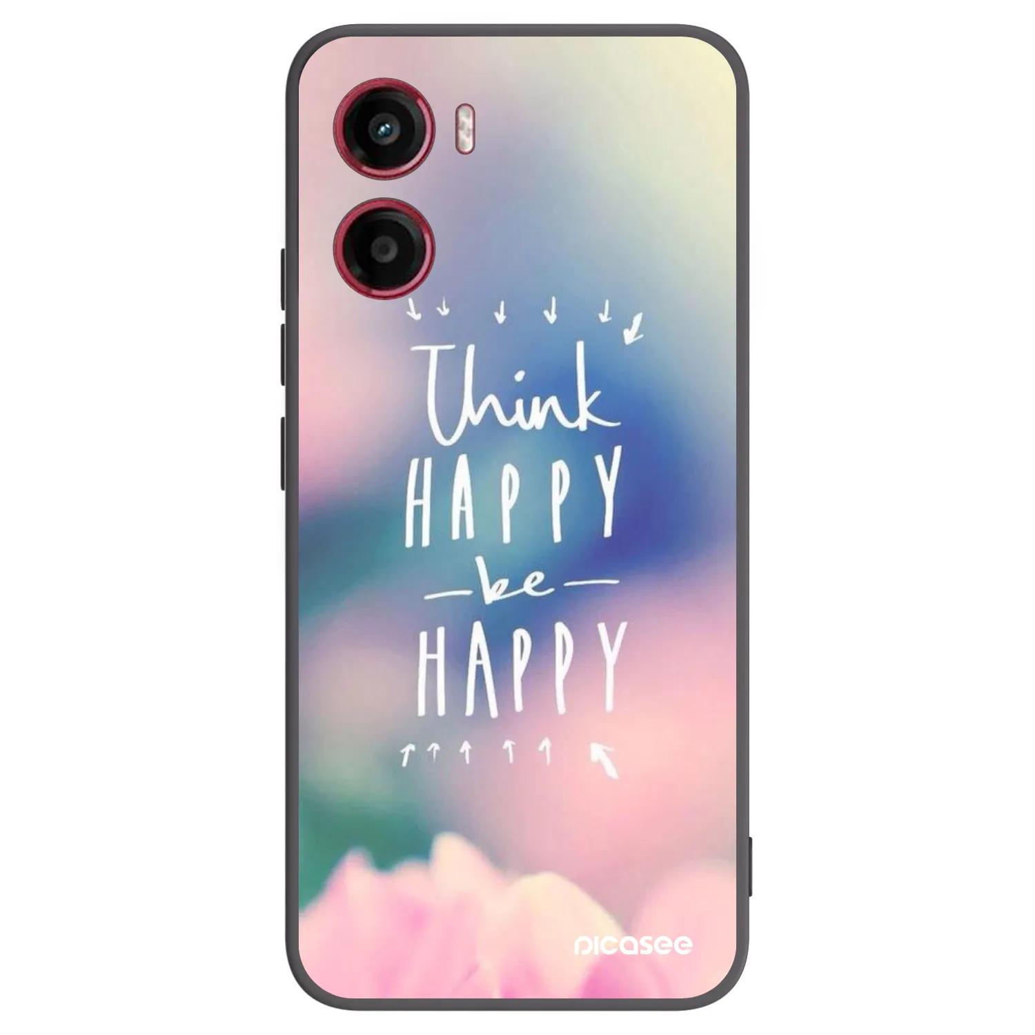 Picasee husă neagră din silicon pentru Motorola Moto G05 - Think happy be happy