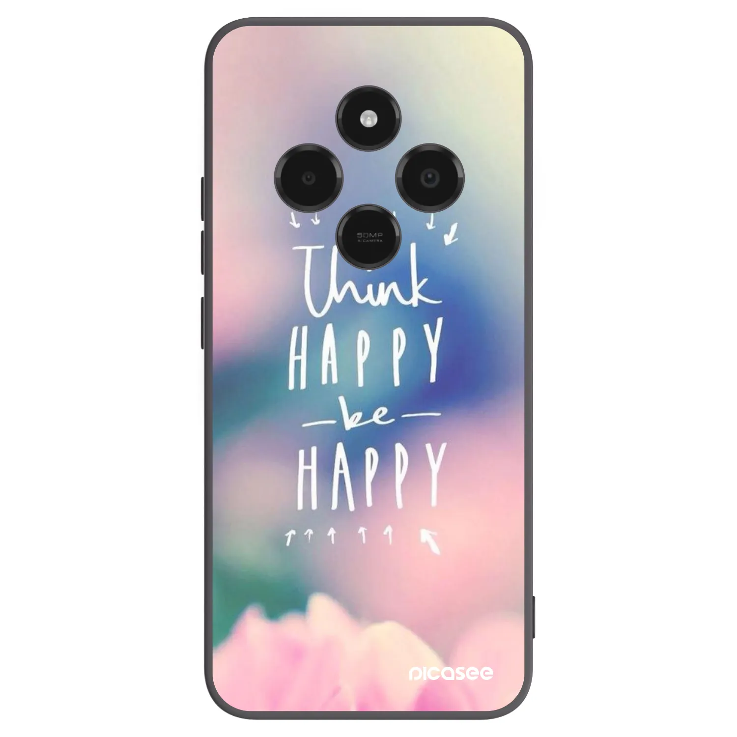 Picasee husă neagră din silicon pentru Xiaomi Poco C75 - Think happy be happy