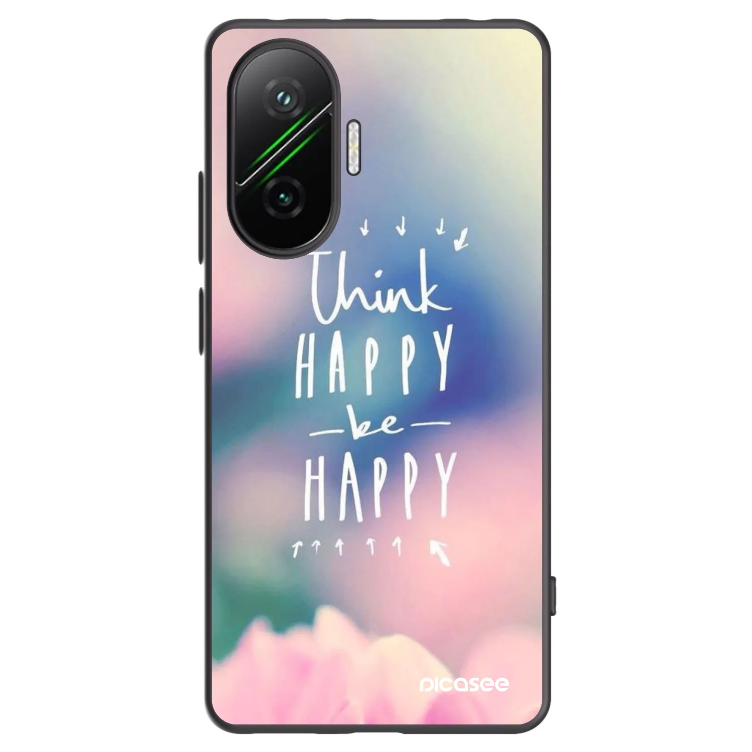 Picasee husă neagră din silicon pentru Xiaomi Poco F7 Pro 5G - Think happy be happy