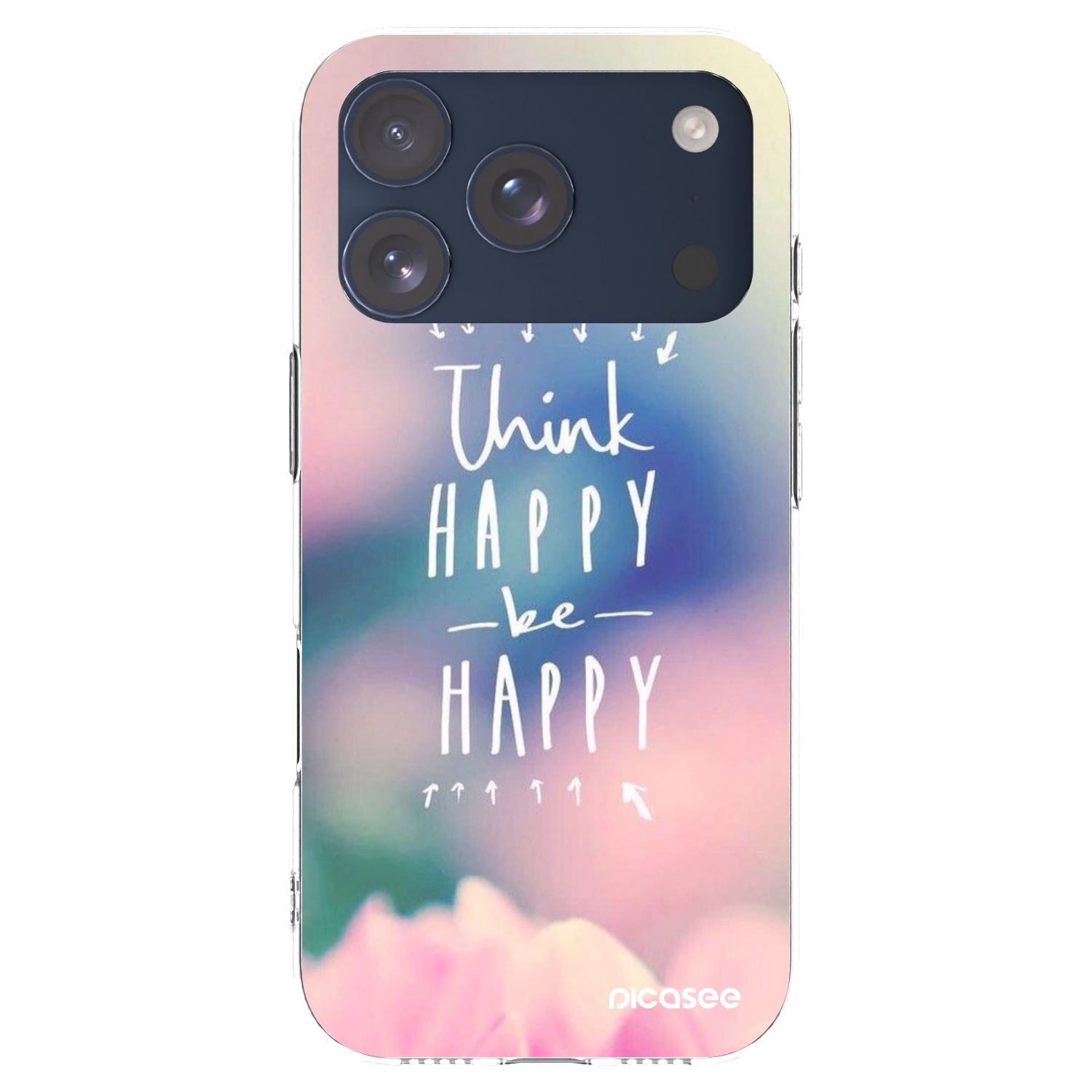 Picasee husă transparentă din silicon pentru Apple iPhone 17 Pro - Think happy be happy