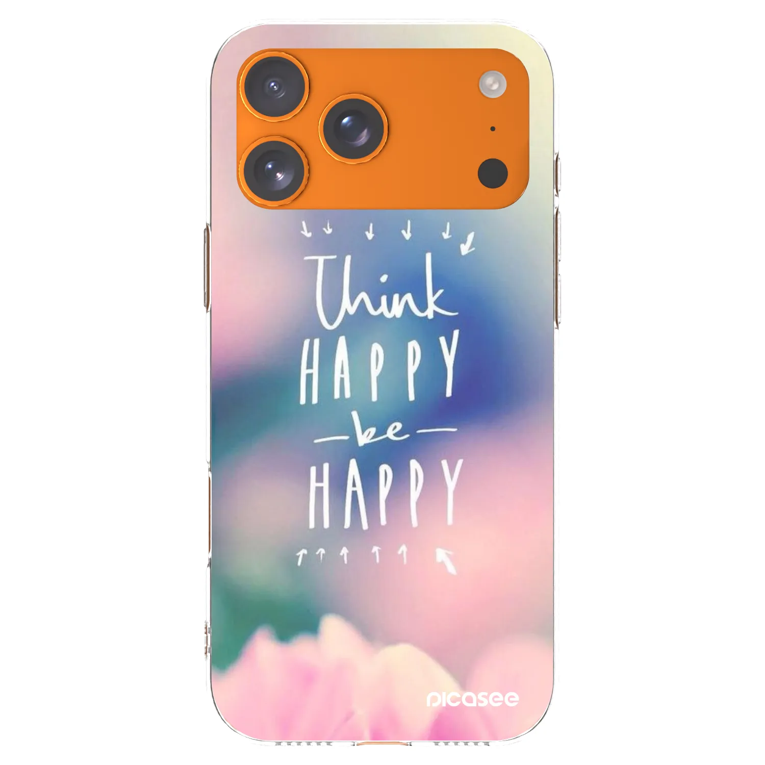 Picasee husă transparentă din silicon pentru Apple iPhone 17 Pro Max - Think happy be happy