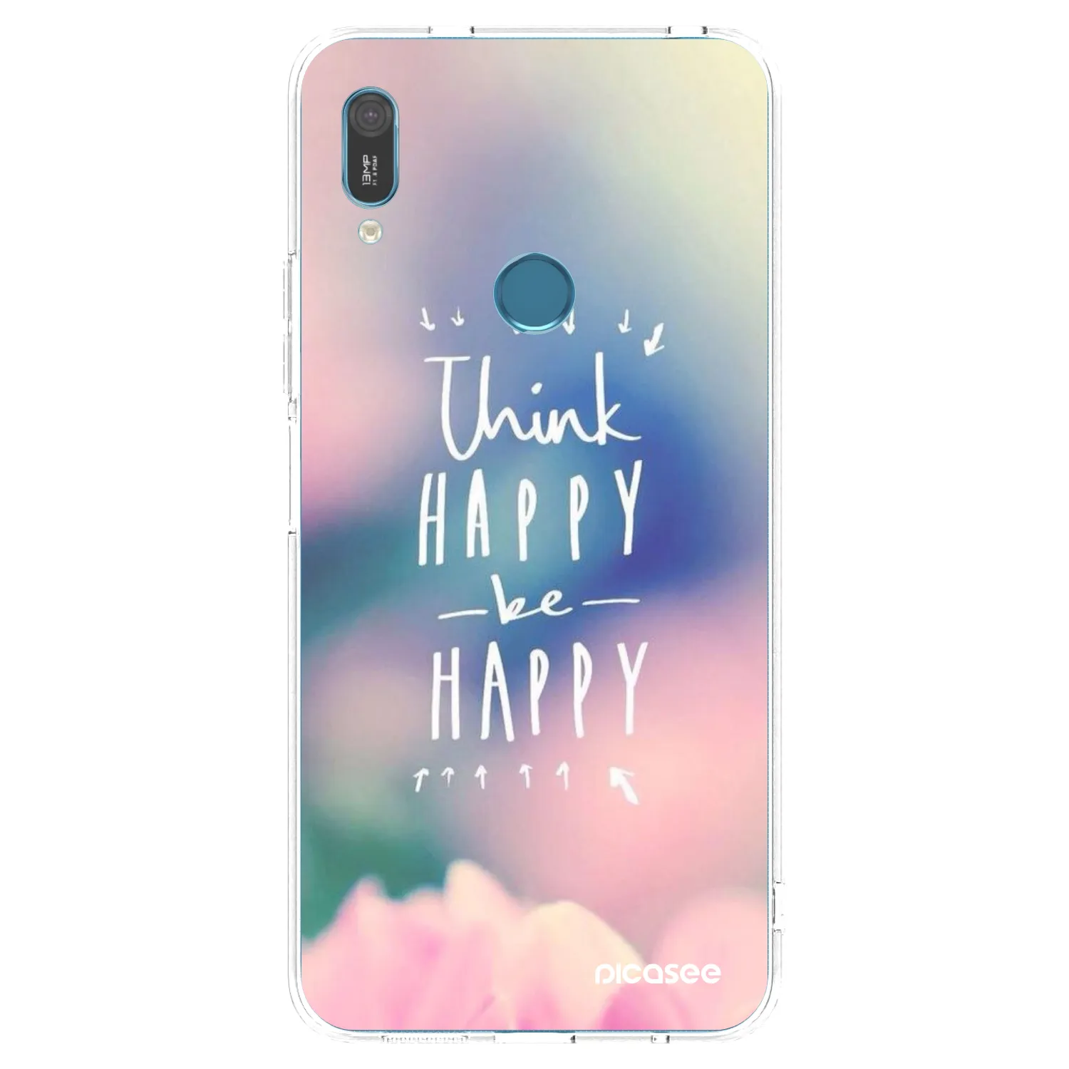 Picasee husă transparentă din silicon pentru Huawei Y6 2019 - Think happy be happy
