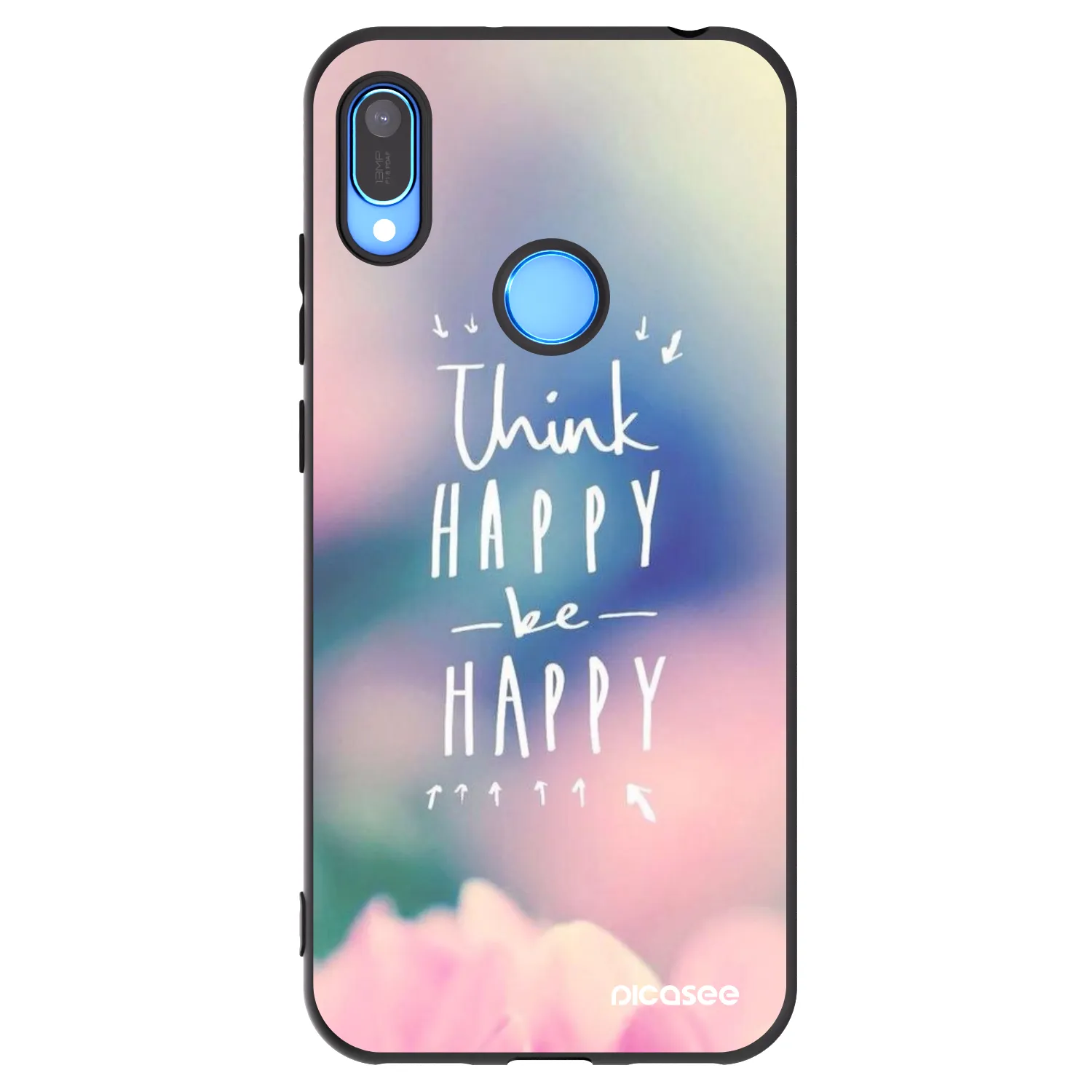 Picasee husă neagră din silicon pentru Huawei Y6 2019 - Think happy be happy