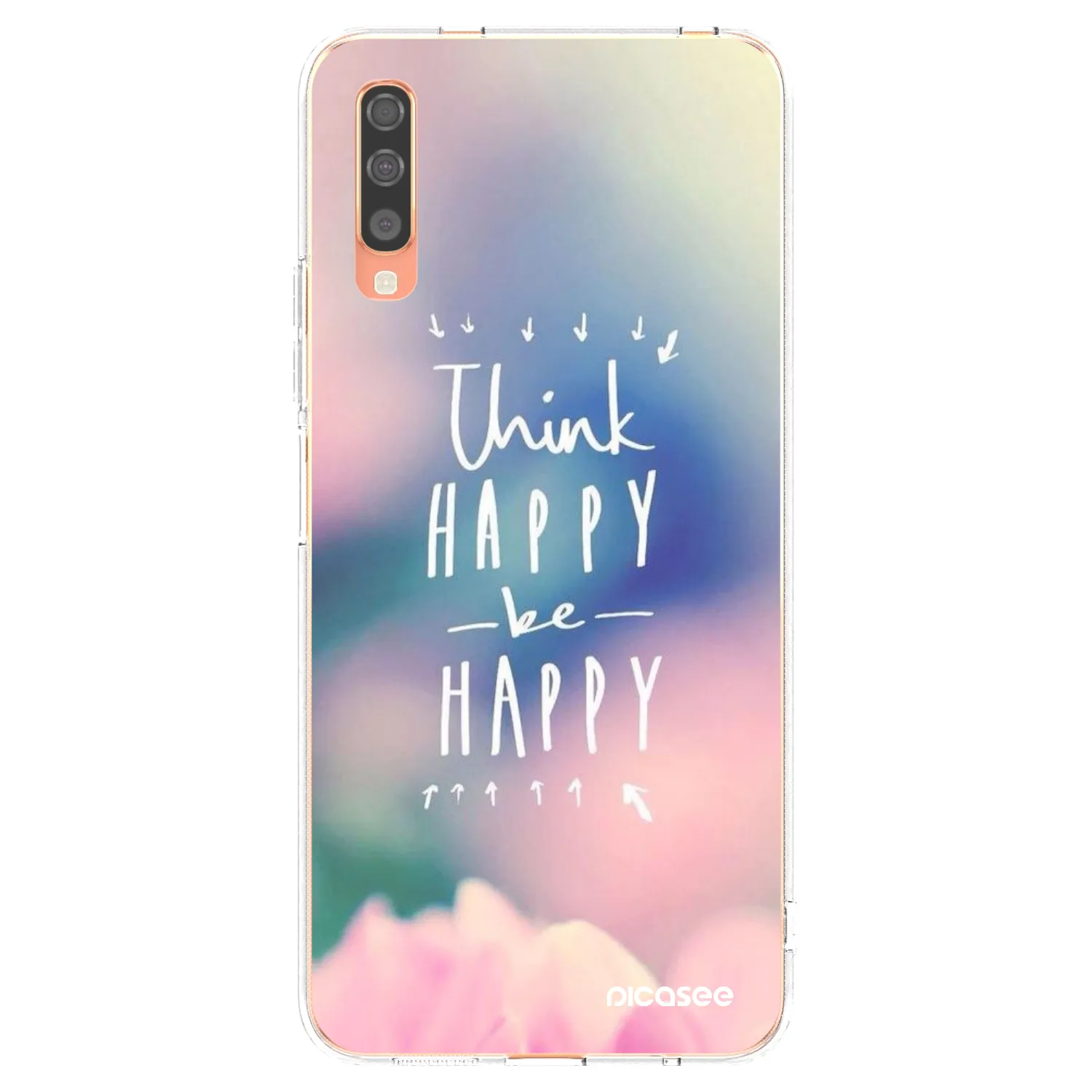 Picasee husă transparentă din silicon pentru Samsung Galaxy A70 A705F - Think happy be happy
