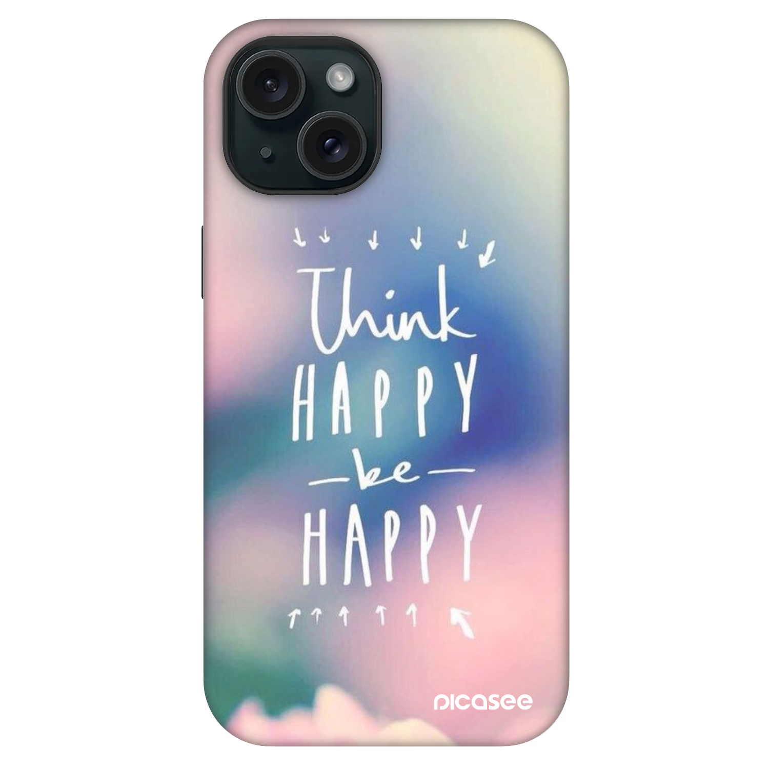 Picasee Fashion Case MagSafe pentru Apple iPhone 15 - Think happy be happy