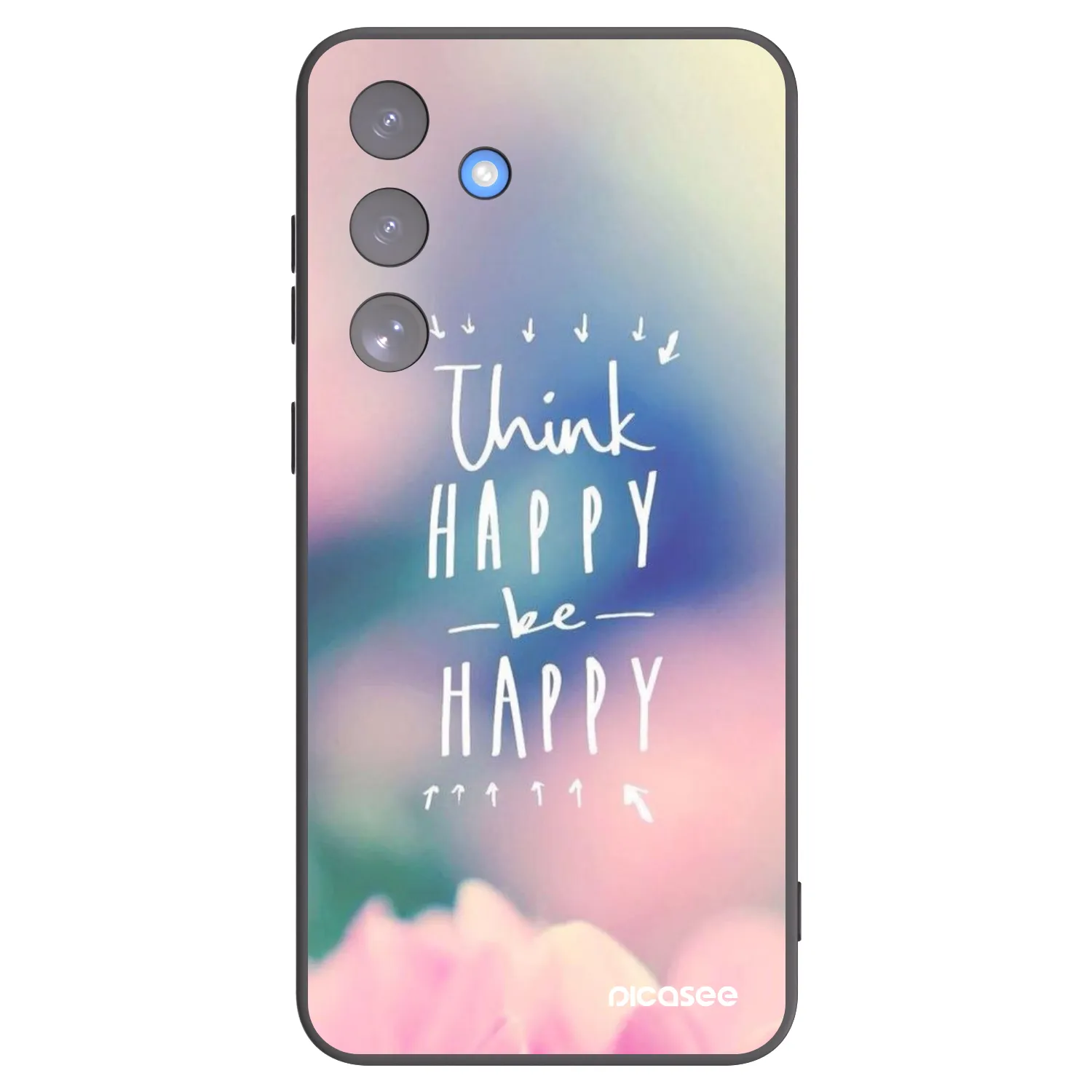 Picasee husă neagră din silicon pentru Samsung Galaxy S25 FE 5G - Think happy be happy