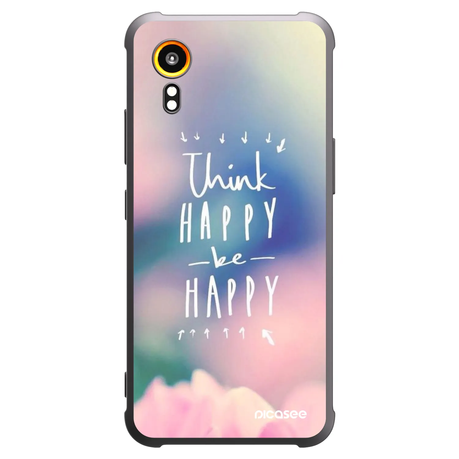 Picasee husă neagră din silicon pentru Samsung Galaxy Xcover 7 - Think happy be happy