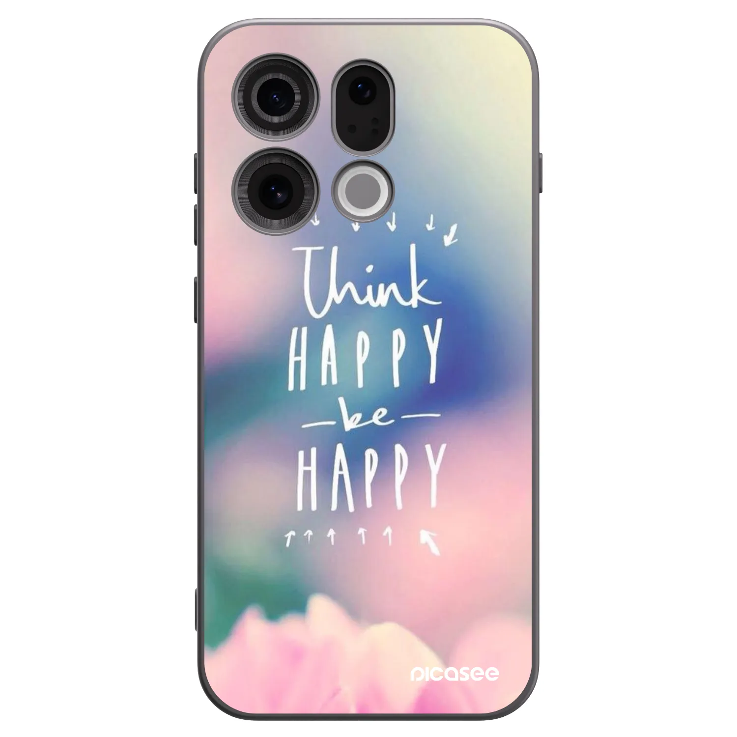 Picasee husă neagră din silicon pentru OPPO Find X9 - Think happy be happy