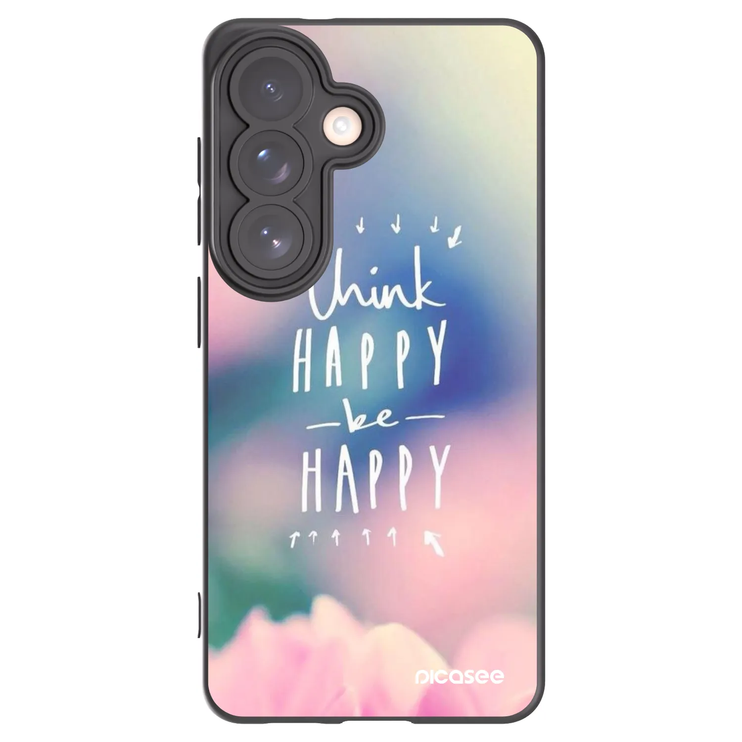 Picasee husă neagră din silicon pentru Samsung Galaxy S26 - Think happy be happy
