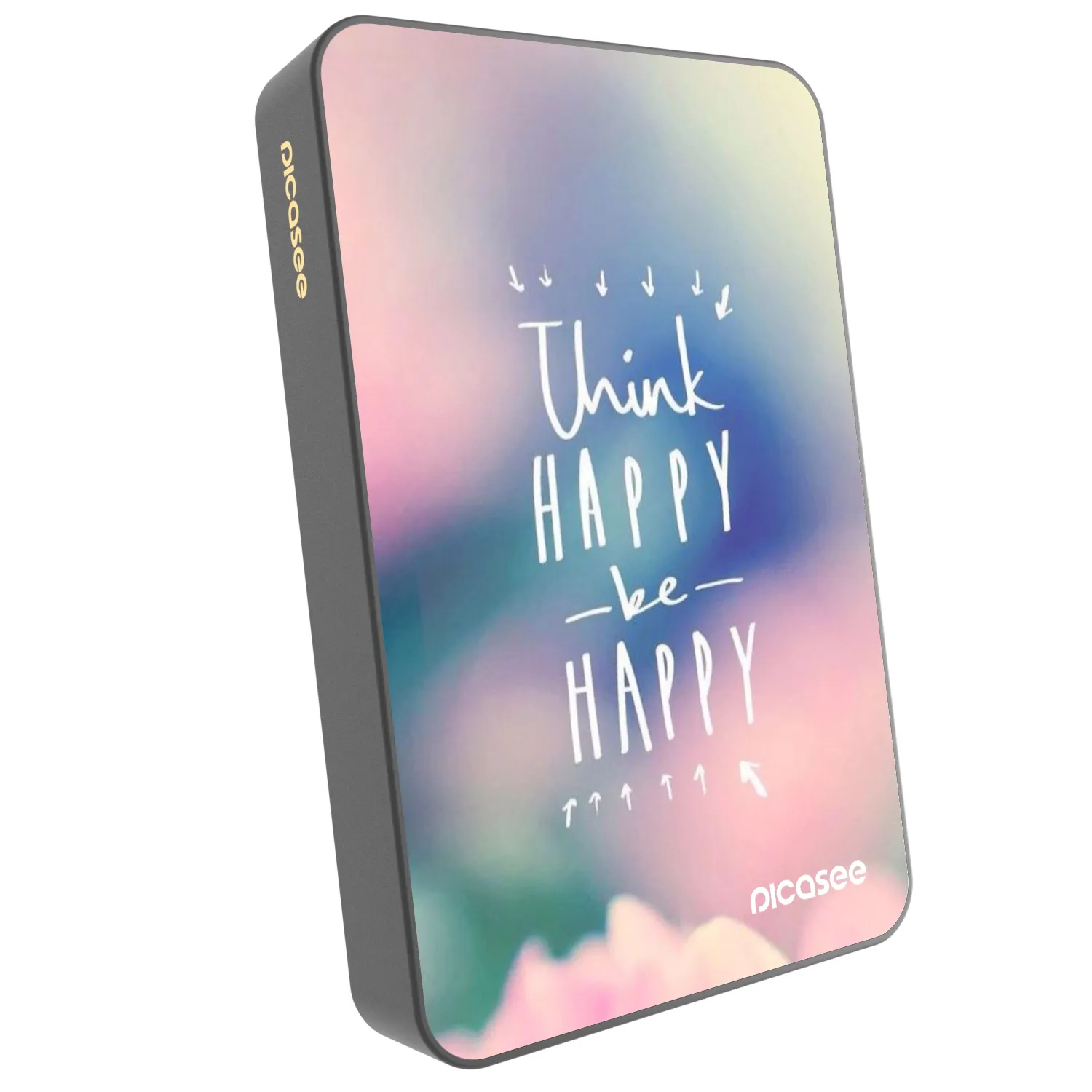 Picasee Powerbank cu MagSafe 10 000 mAh Gri - Think happy be happy