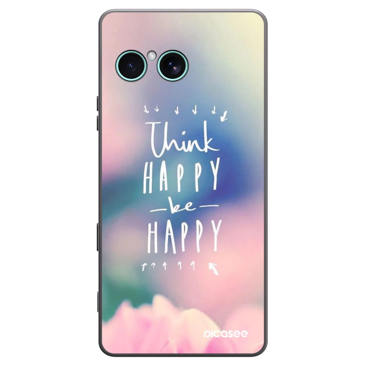 Picasee husă neagră din silicon pentru Sony Xperia 10 VII - Think happy be happy