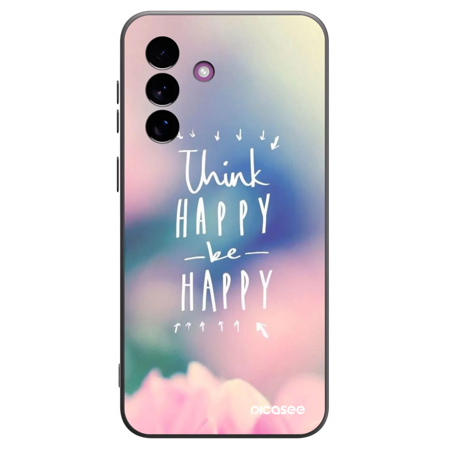 Picasee husă neagră din silicon pentru Samsung Galaxy A37 - Think happy be happy