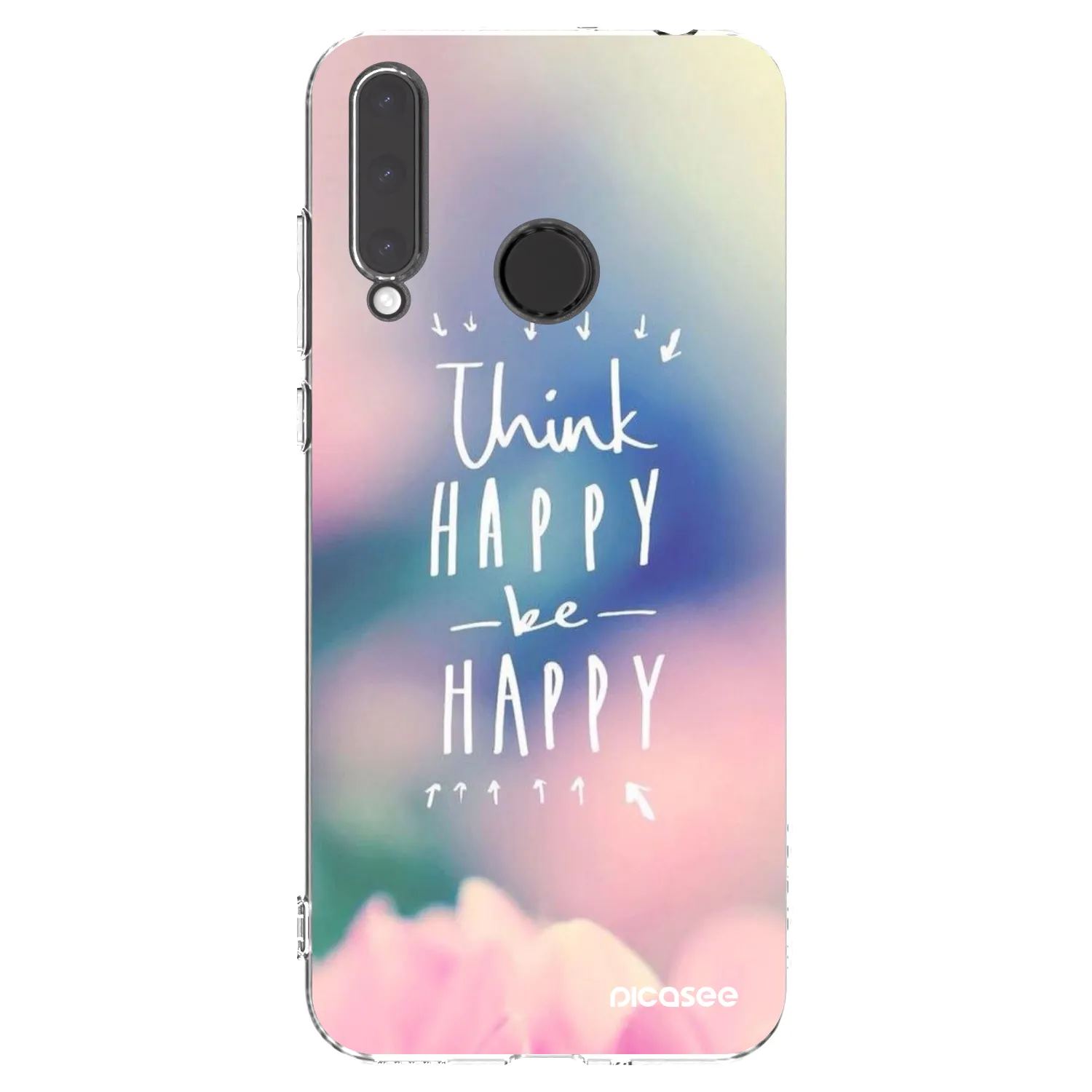 Picasee husă transparentă din silicon pentru Honor 20 Lite - Think happy be happy