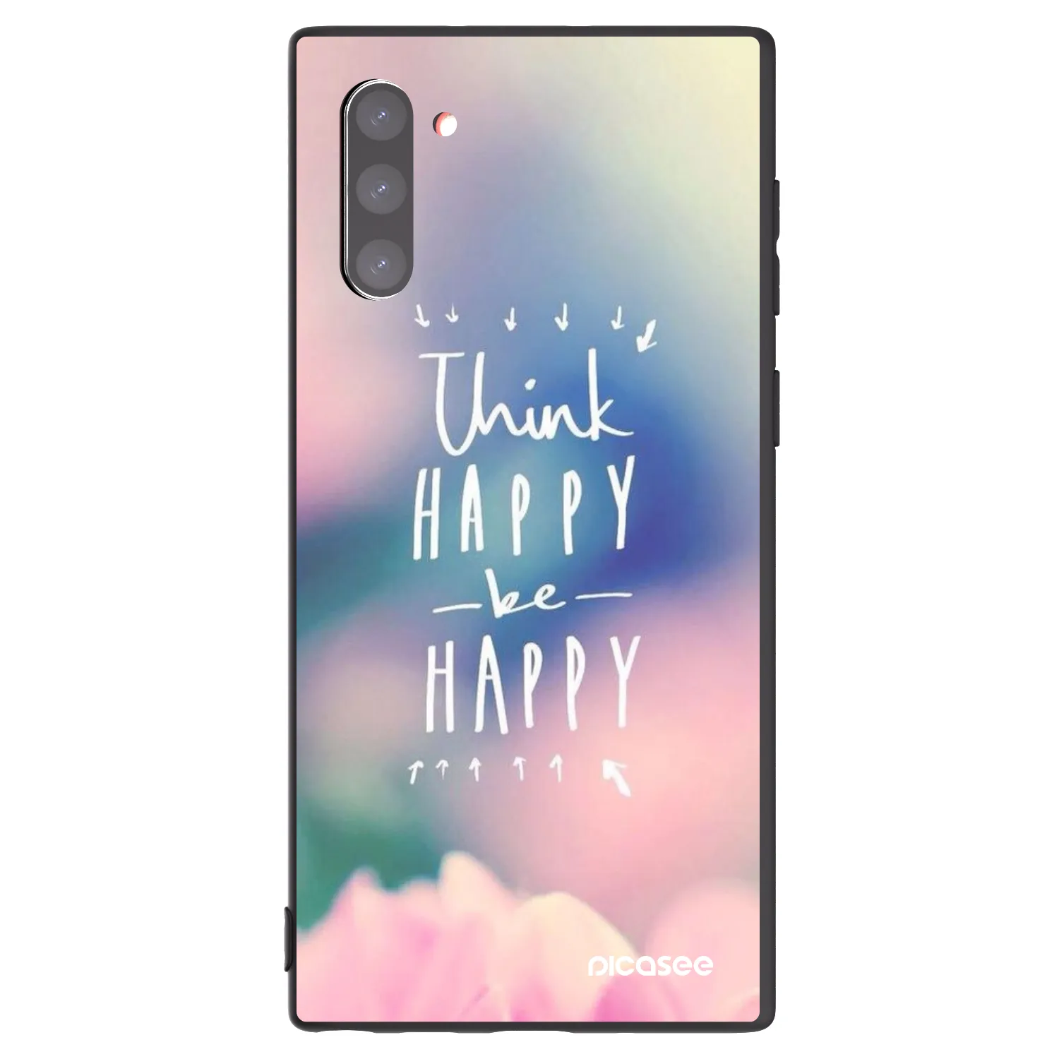 Picasee husă neagră din silicon pentru Samsung Galaxy Note 10 N970F - Think happy be happy