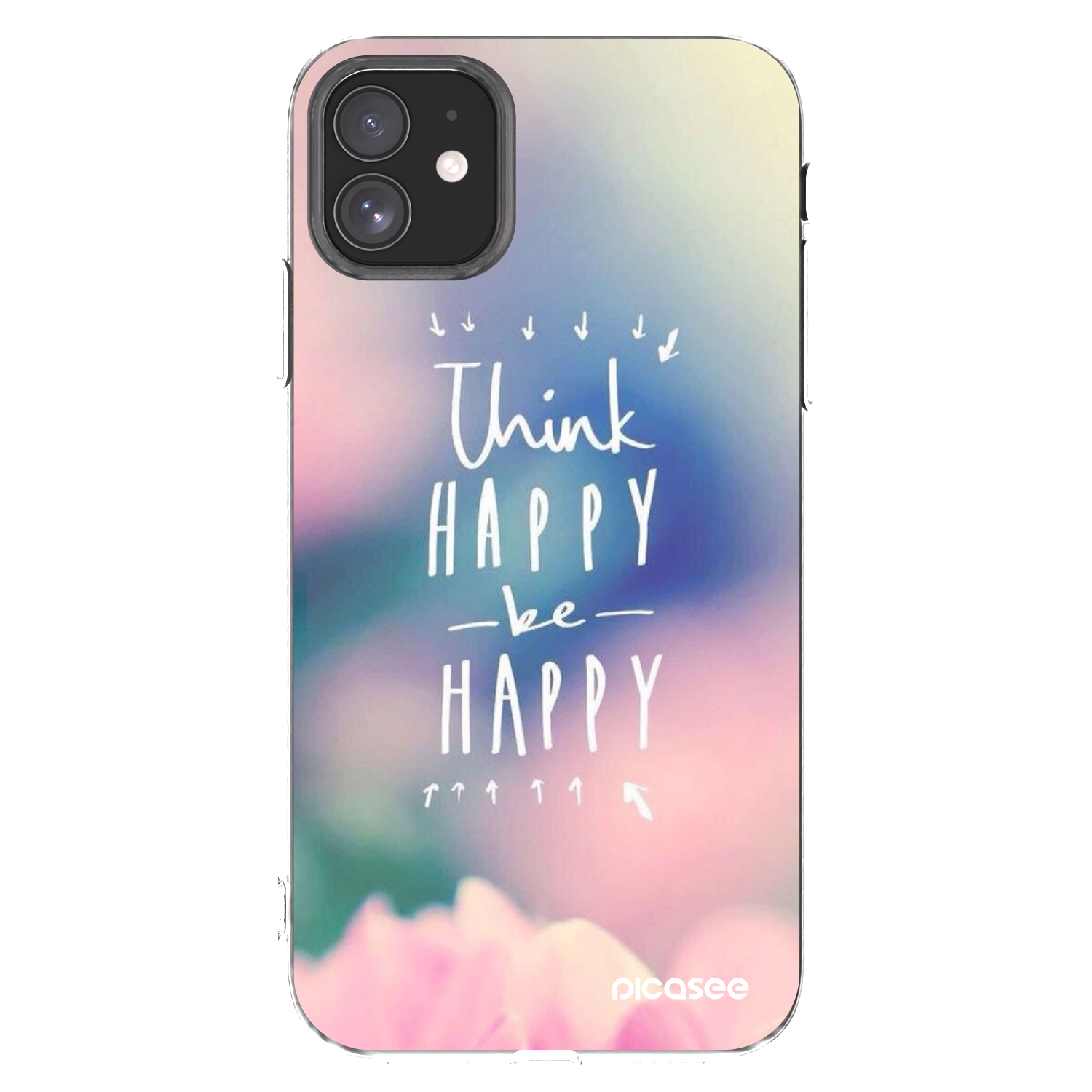 Picasee husă transparentă din silicon pentru Apple iPhone 11 - Think happy be happy