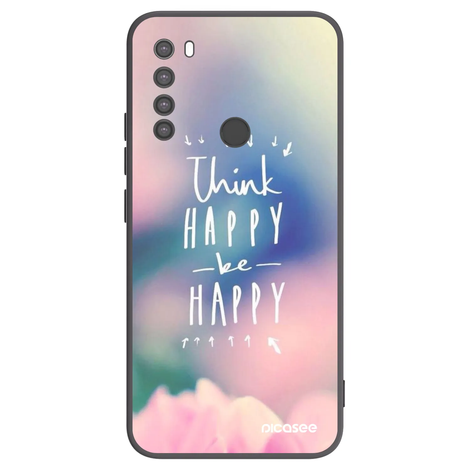 Picasee husă neagră din silicon pentru Xiaomi Redmi Note 8 - Think happy be happy