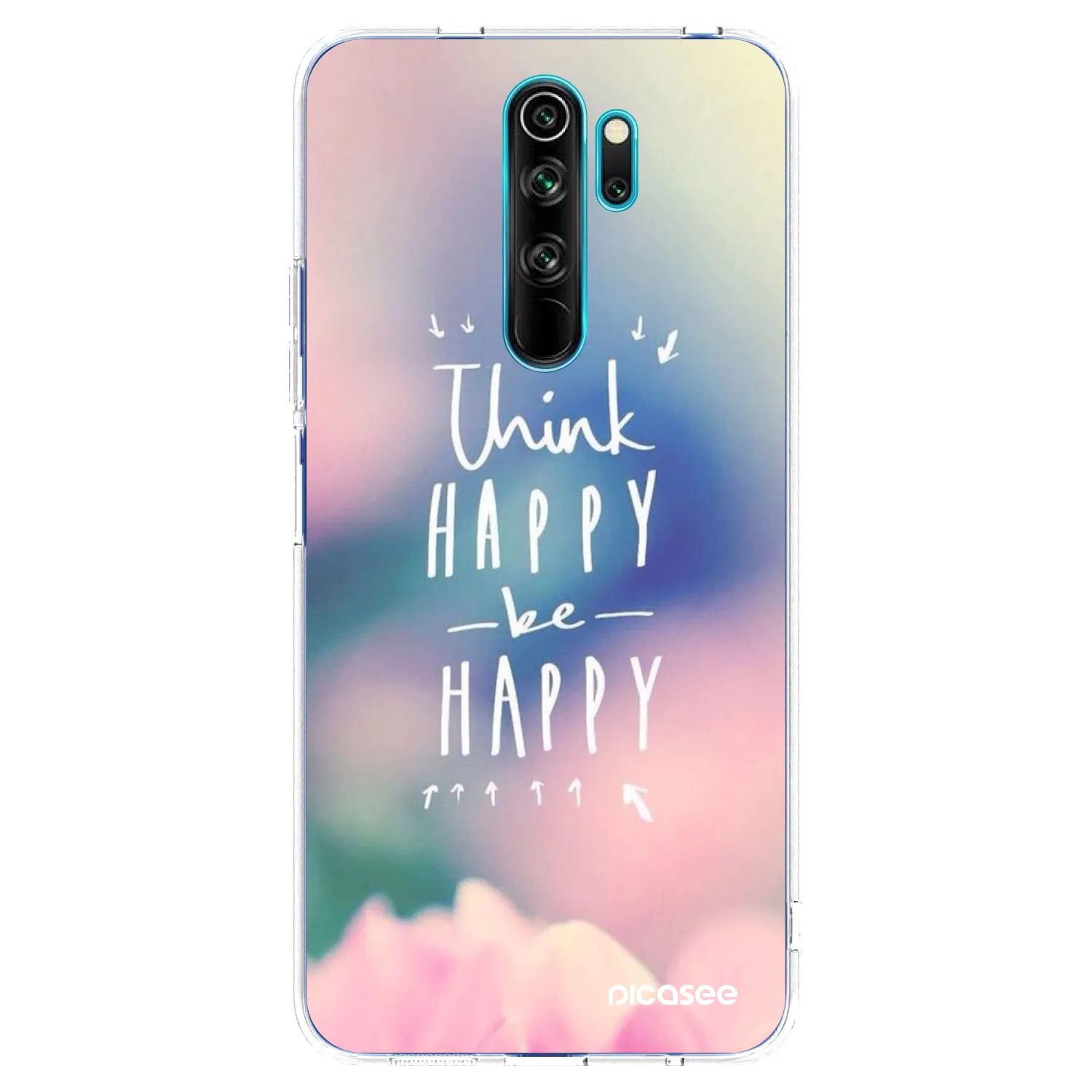 Picasee husă transparentă din silicon pentru Xiaomi Redmi Note 8 Pro - Think happy be happy