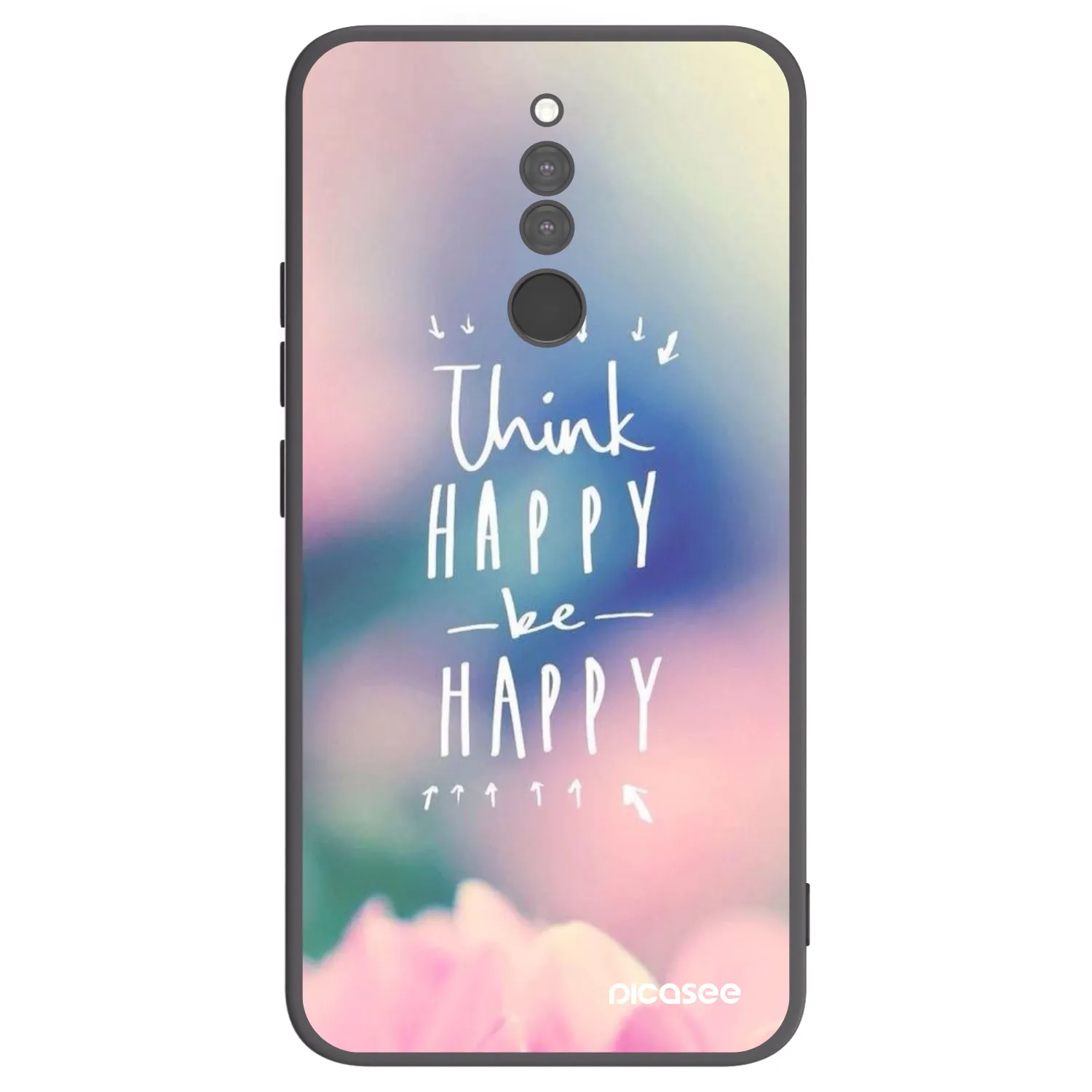 Picasee husă neagră din silicon pentru Xiaomi Redmi 8 - Think happy be happy