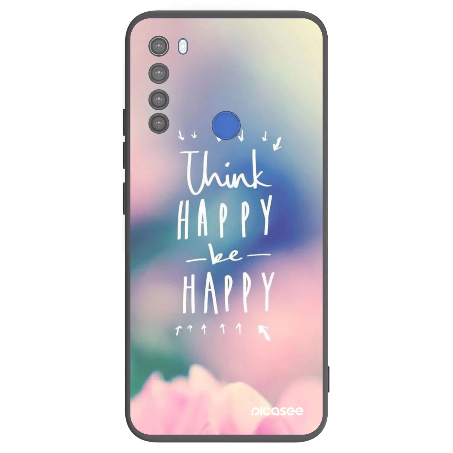 Picasee husă neagră din silicon pentru Xiaomi Redmi Note 8T - Think happy be happy
