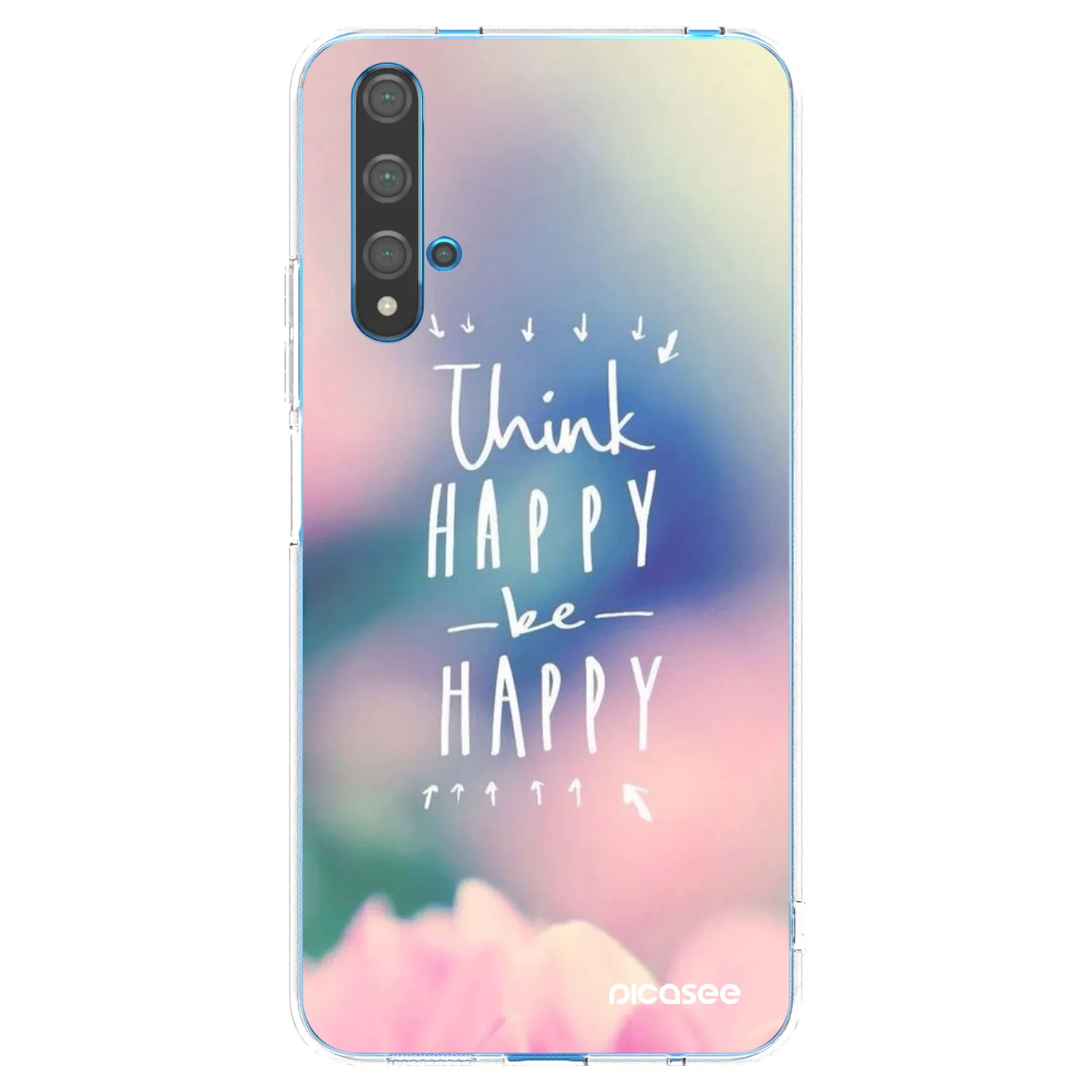 Picasee husă transparentă din silicon pentru Huawei Nova 5T - Think happy be happy