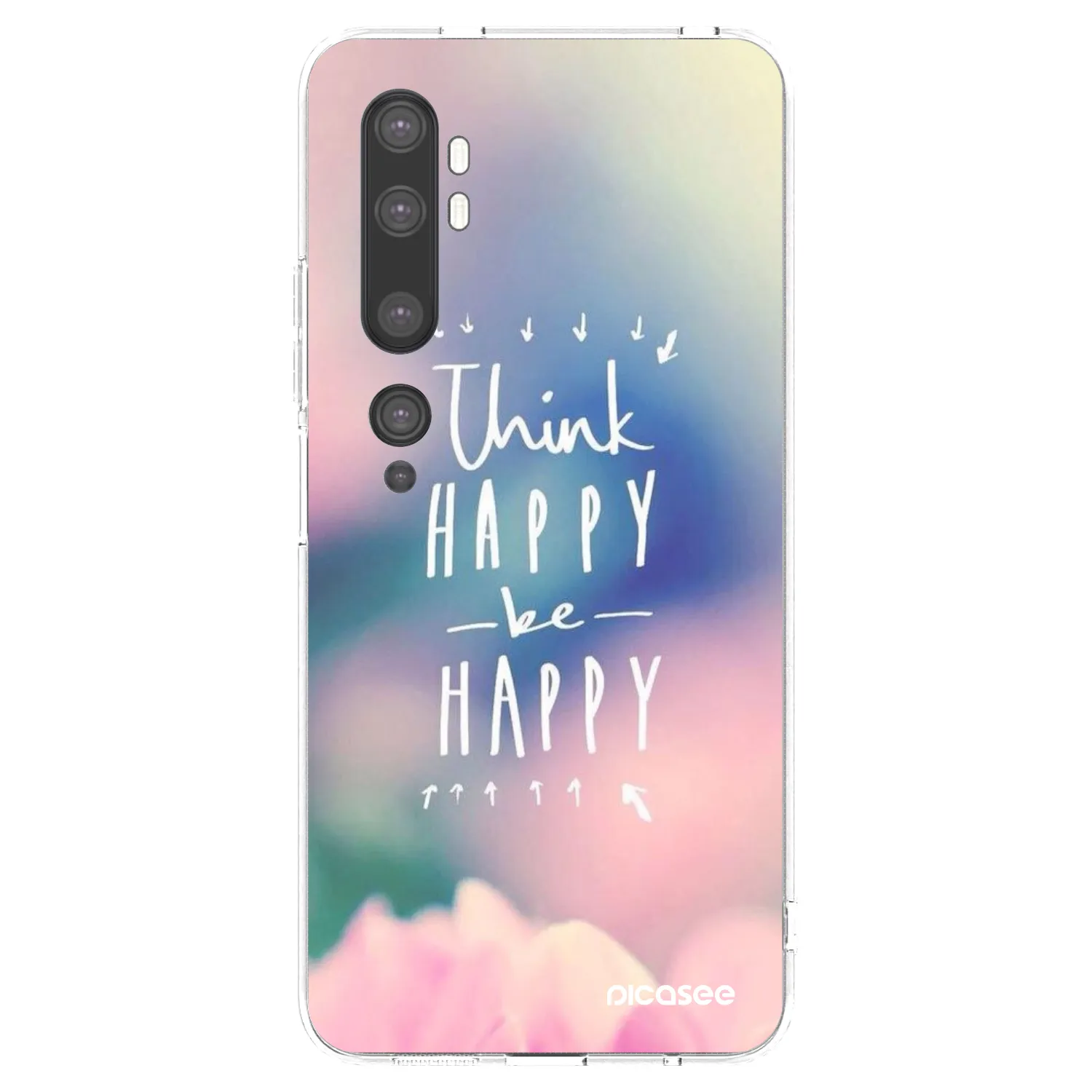 Picasee husă transparentă din silicon pentru Xiaomi Mi Note 10 (Pro) - Think happy be happy