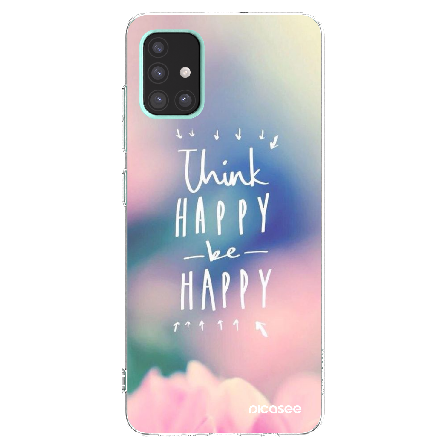 Picasee husă transparentă din silicon pentru Samsung Galaxy A51 A515F - Think happy be happy
