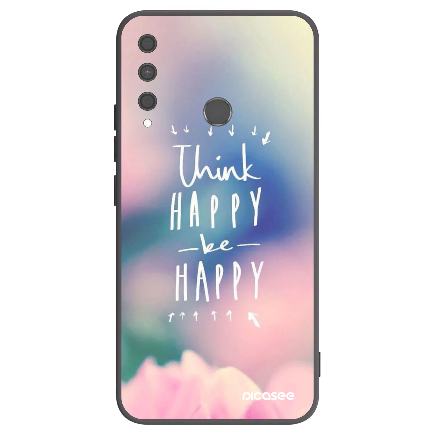 Picasee husă neagră din silicon pentru Huawei P40 Lite E - Think happy be happy