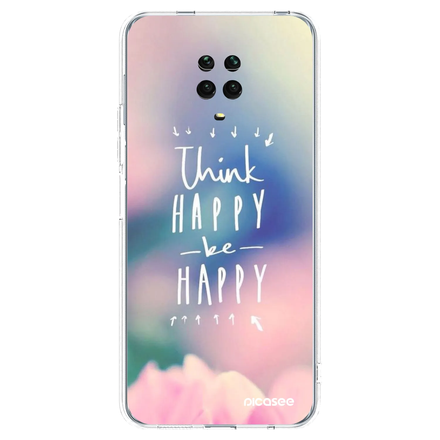 Picasee husă transparentă din silicon pentru Xiaomi Redmi Note 9 Pro - Think happy be happy