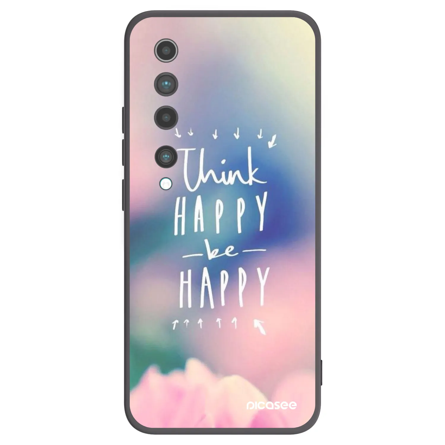 Picasee husă neagră din silicon pentru Xiaomi Mi 10 - Think happy be happy