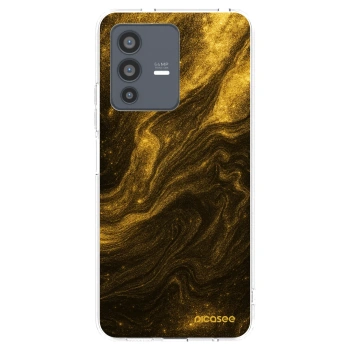 Picasee husă transparentă din silicon pentru Vivo V23 5G - Black