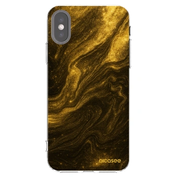 Picasee husă transparentă din silicon pentru Apple iPhone X/XS - Black